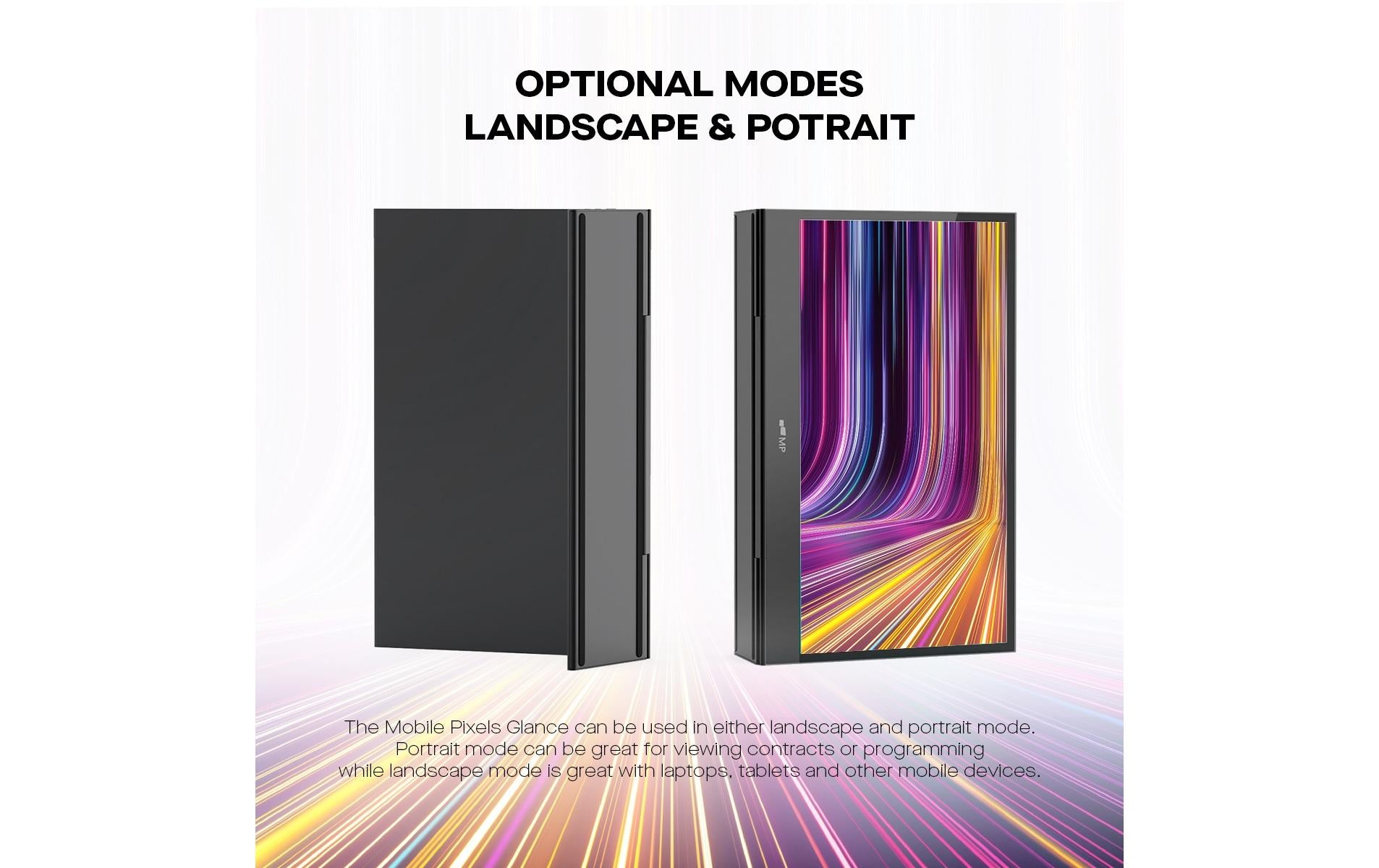 Mobile Pixels Glance 16 – Portabler Monitor, 16", OLED, 60 Hz, USB-C, Integrierte Lautsprecher, Schwarz