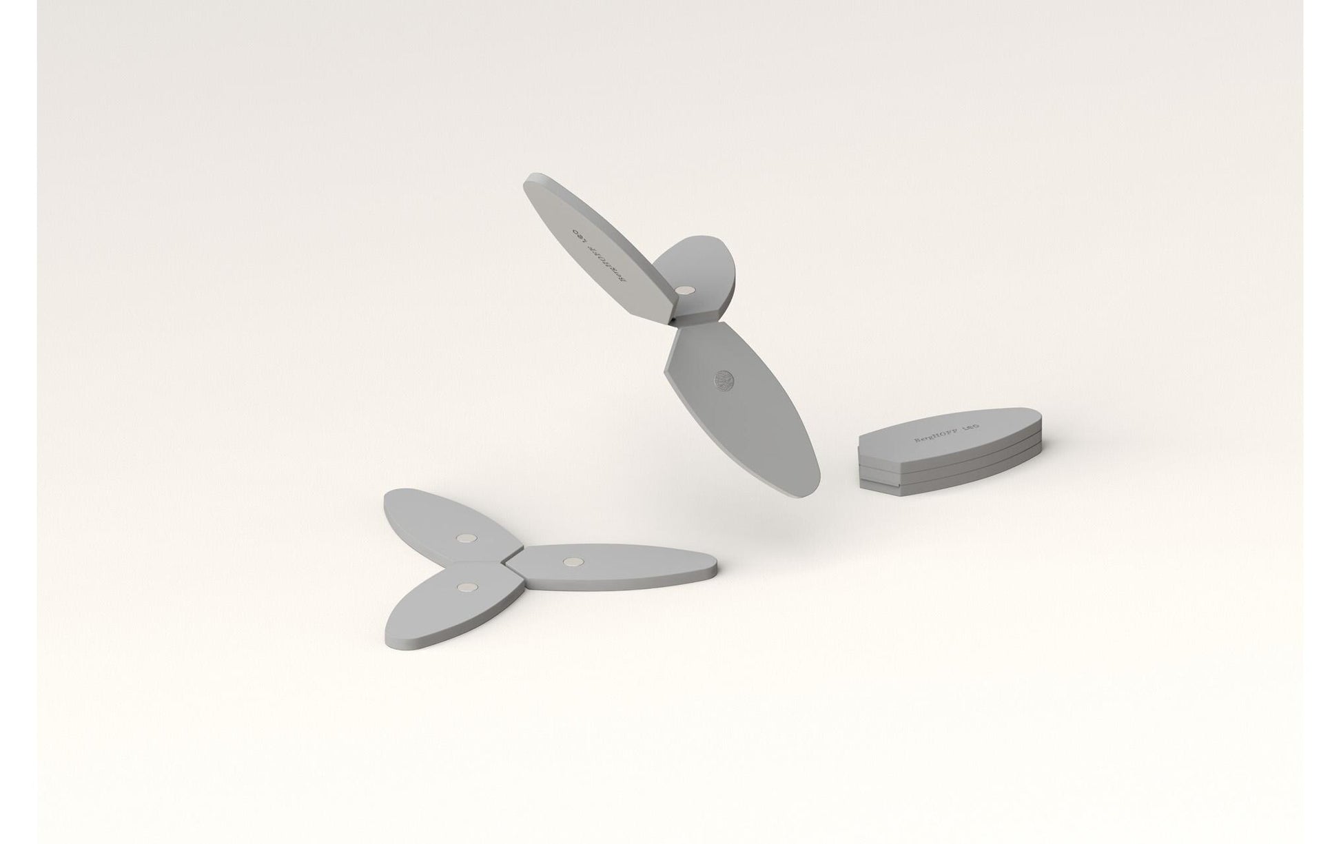 BergHOFF Leo – Untersetzer Ø 24 × 0,7 cm, Silikon, Grau, Magnetisch, Zusammenklappbar