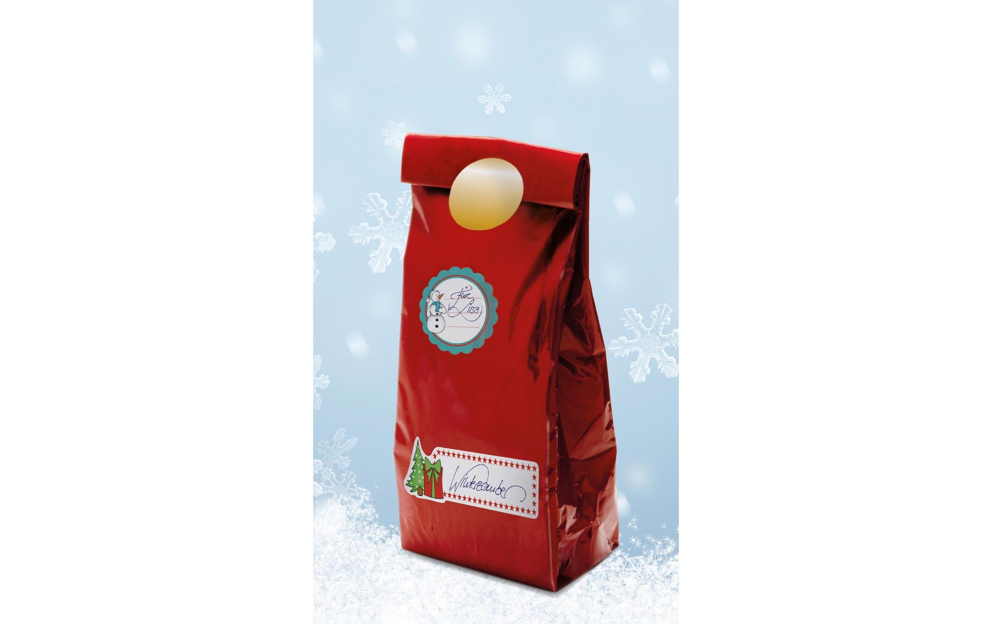 HERMA Schmucketiketten, Tannengestecke (Weihnachten), Glitzer, mehrfarbig, 16 Stk, 2 Bögen