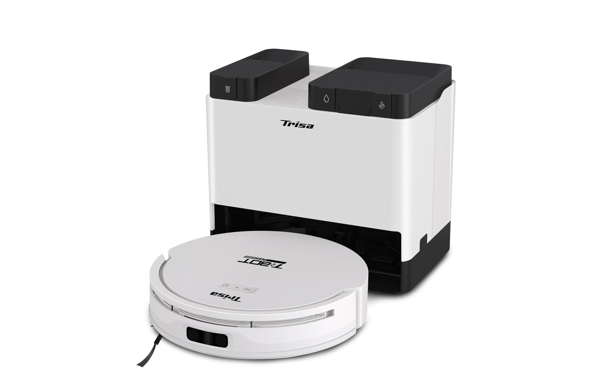 Trisa Electronics Trisa Roboterstaubsauger T-Bot Plus 5000 – 1,5 l, Akkubetrieb, 30,3 × 30,2 × 9,9 cm, 8,0 kg