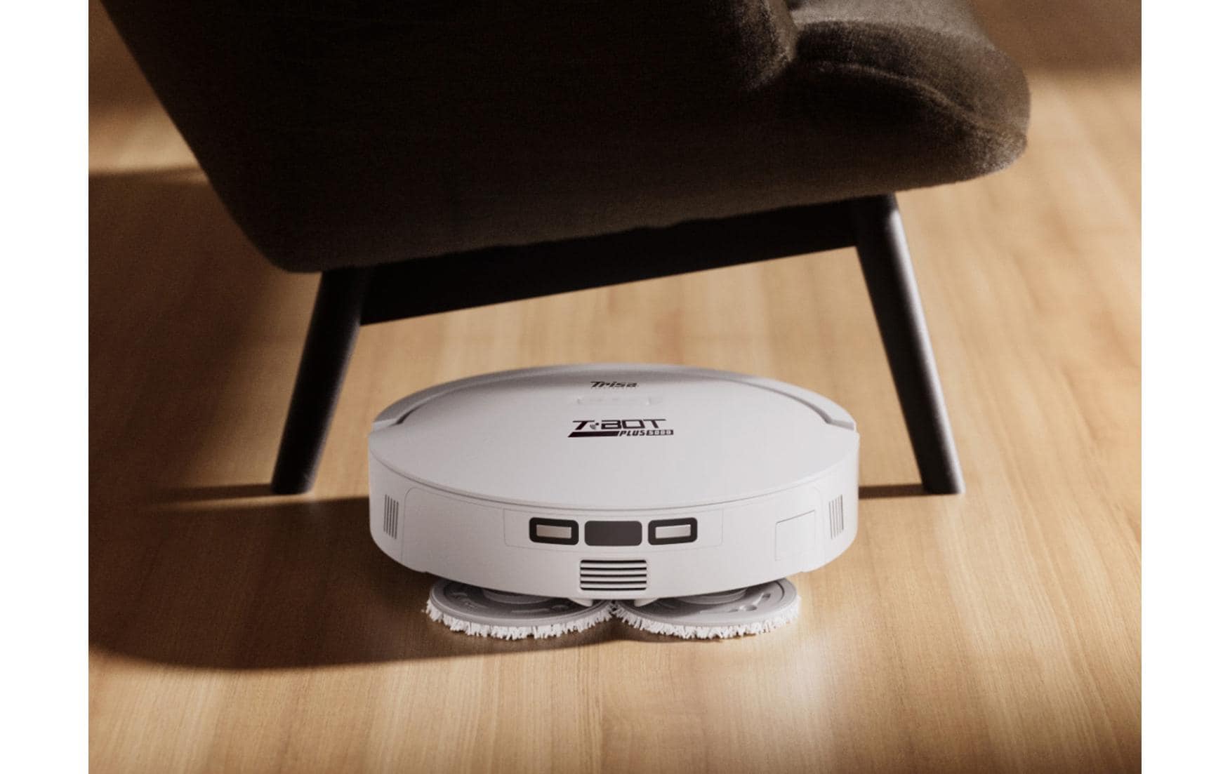 Trisa Electronics Trisa Roboterstaubsauger T-Bot Plus 5000 – 1,5 l, Akkubetrieb, 30,3 × 30,2 × 9,9 cm, 8,0 kg