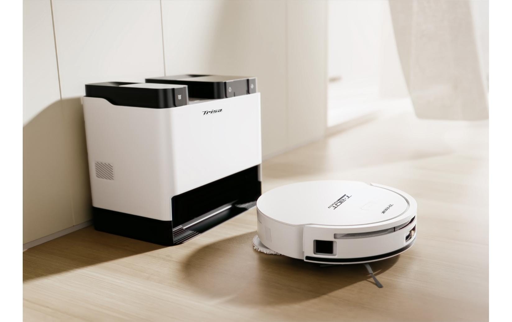 Trisa Electronics Trisa Roboterstaubsauger T-Bot Plus 5000 – 1,5 l, Akkubetrieb, 30,3 × 30,2 × 9,9 cm, 8,0 kg