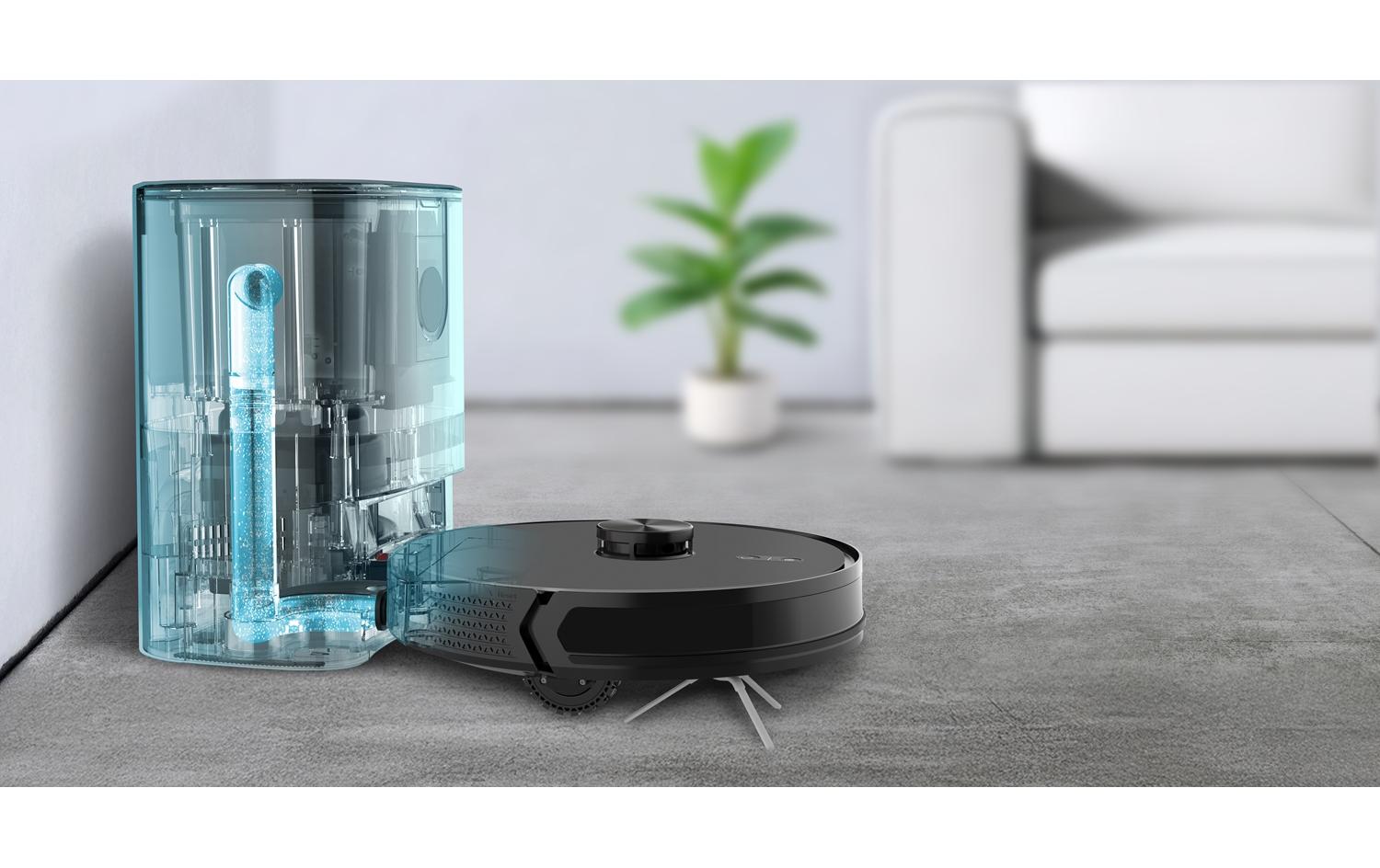 Trisa Electronics Trisa Roboterstaubsauger T-Bot Pro 4000 – 3,2 l, Akkubetrieb, 34,5 × 34,5 × 7,6 cm, 7,4 kg