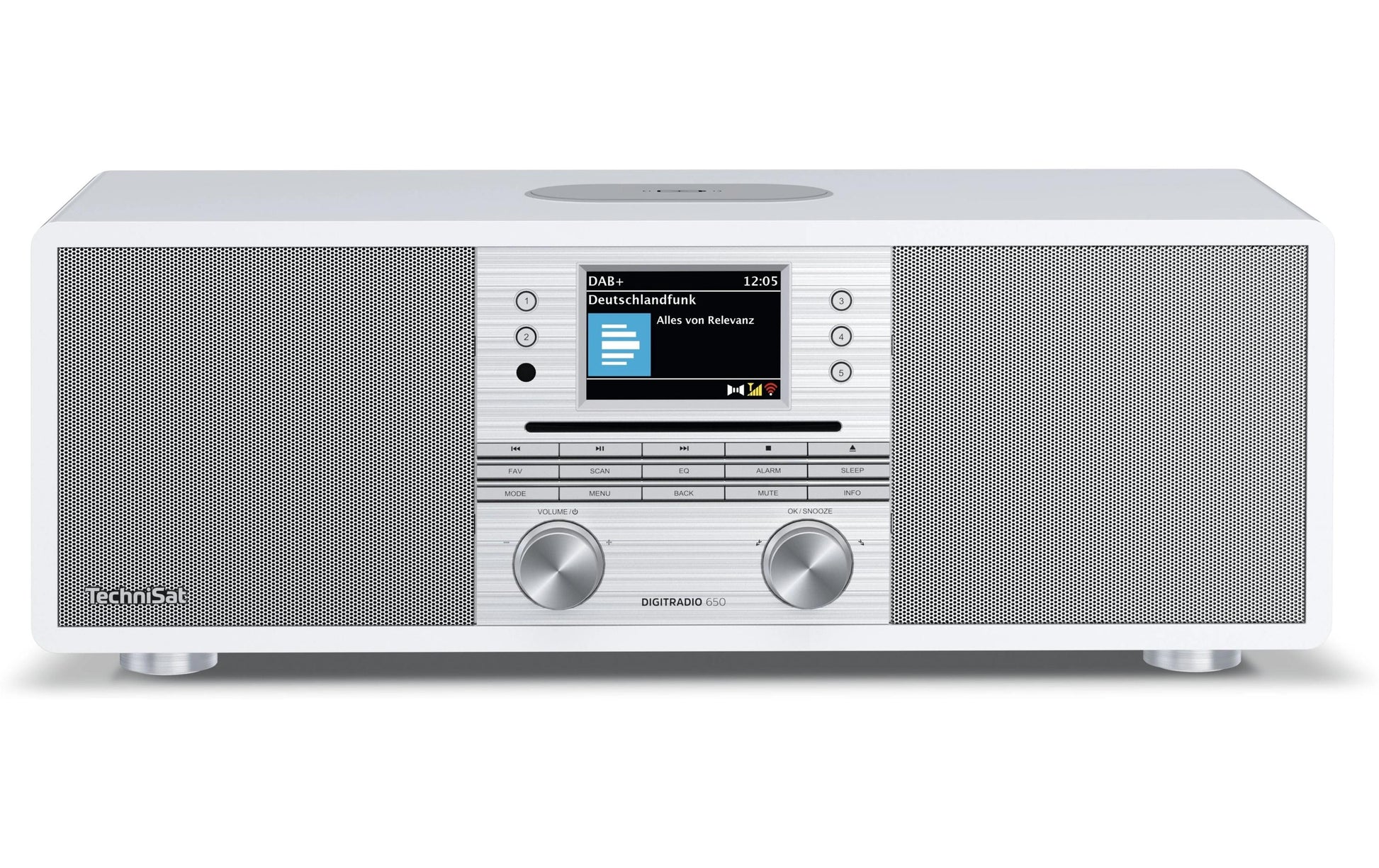 TechniSat DigitRadio 650 – DAB-/Internetradio – Tischradio – DAB+, CD, Bluetooth, Spotify – Weiss