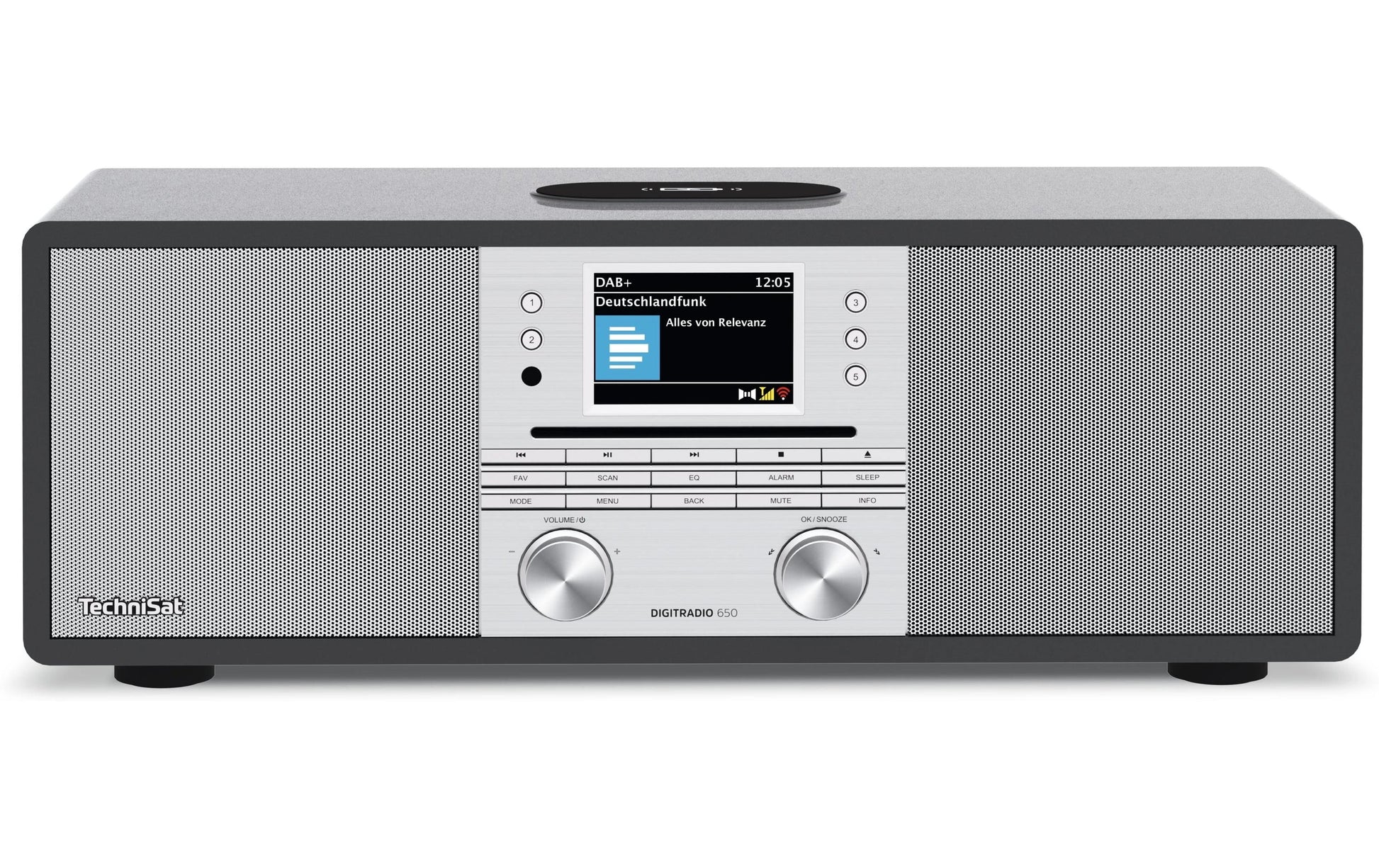 TechniSat DigitRadio 650 – DAB-/Internetradio – Tischradio – DAB+, UKW, CD, Bluetooth – Anthrazit