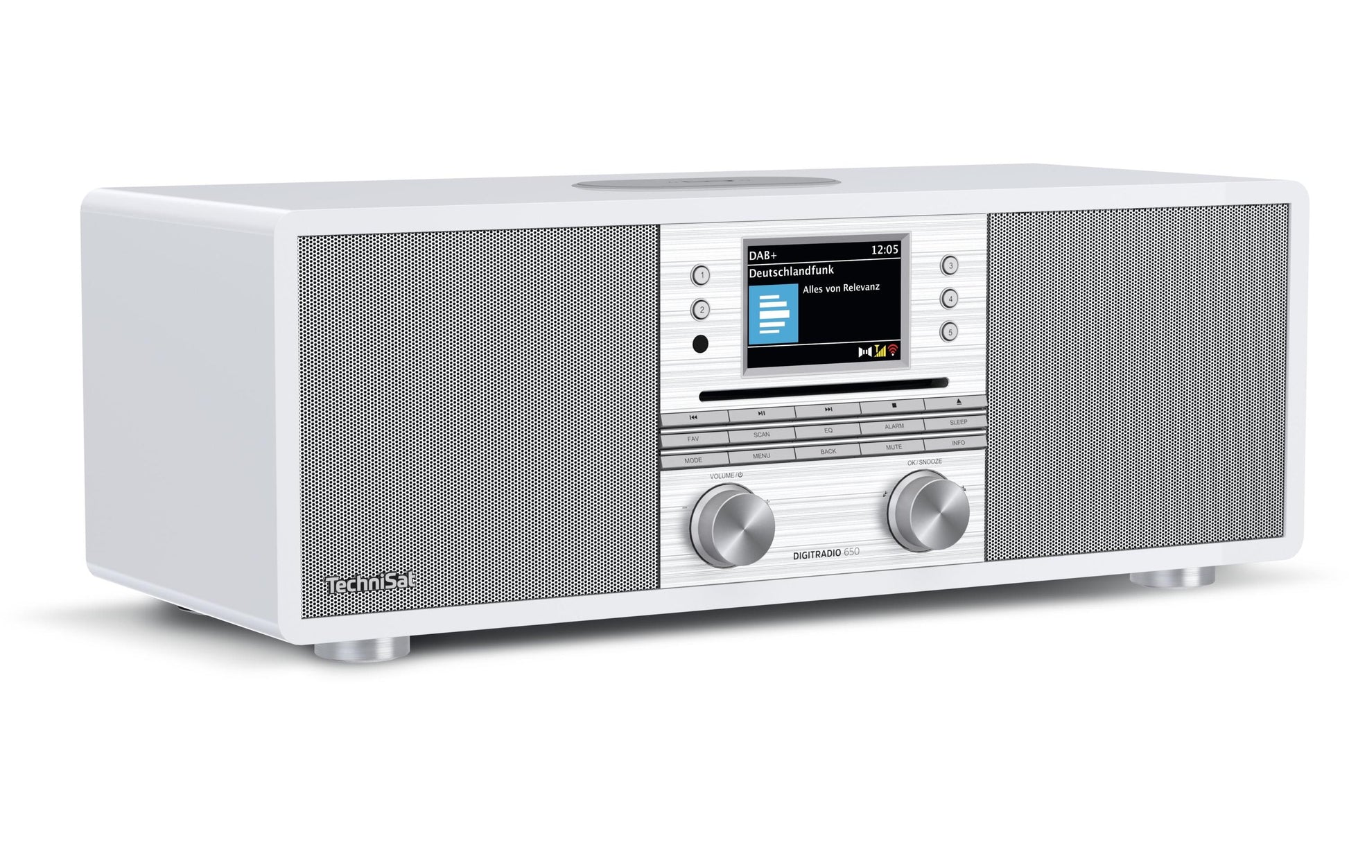 TechniSat DigitRadio 650 – DAB-/Internetradio – Tischradio – DAB+, CD, Bluetooth, Spotify – Weiss