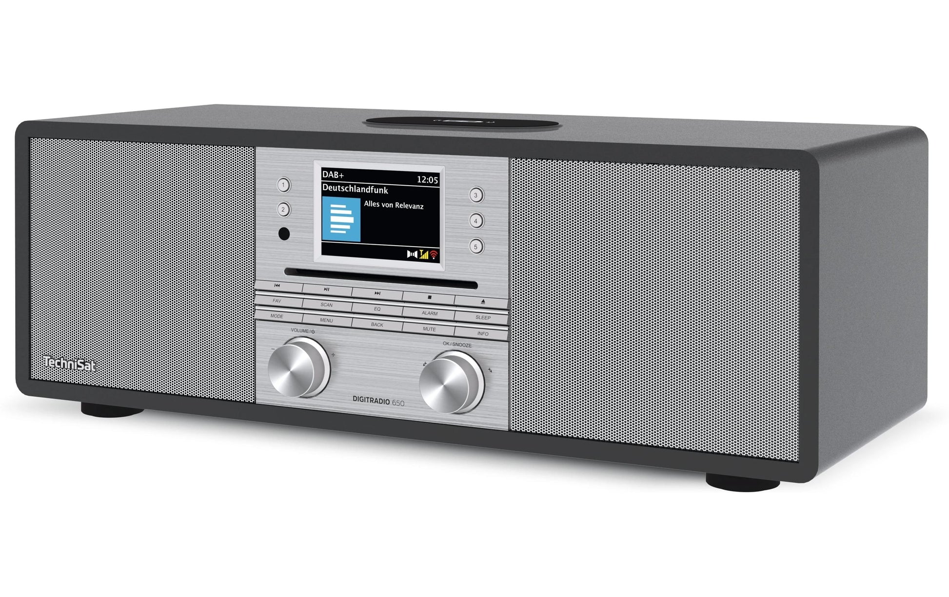 TechniSat DigitRadio 650 – DAB-/Internetradio – Tischradio – DAB+, UKW, CD, Bluetooth – Anthrazit