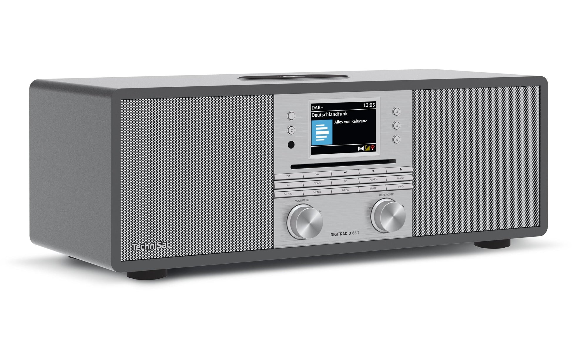 TechniSat DigitRadio 650 – DAB-/Internetradio – Tischradio – DAB+, UKW, CD, Bluetooth – Anthrazit