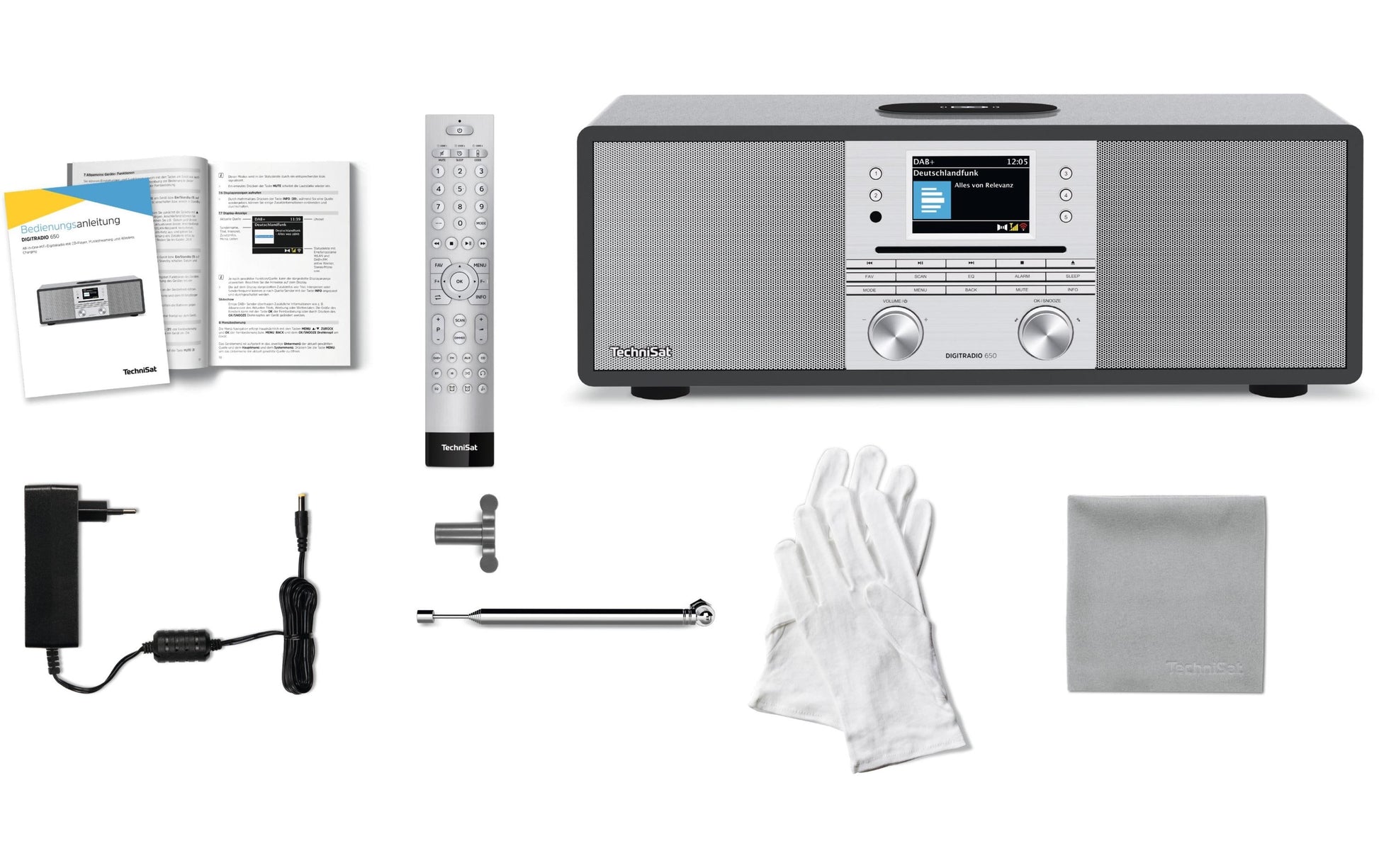 TechniSat DigitRadio 650 – DAB-/Internetradio – Tischradio – DAB+, UKW, CD, Bluetooth – Anthrazit