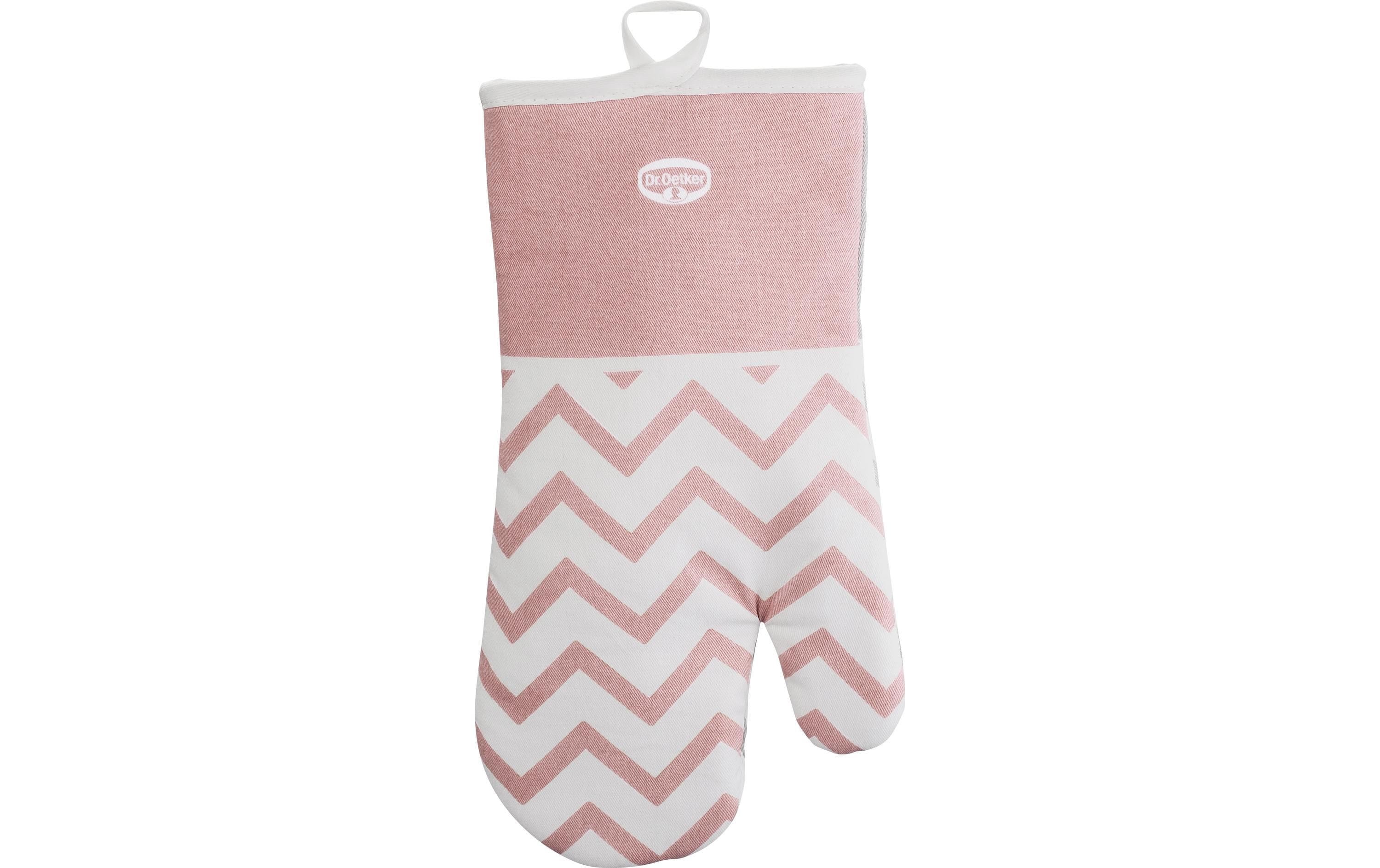 Dr. Oetker Backhandschuh 32 × 18 cm, Baumwolle, extra langer Schaft, Rosa