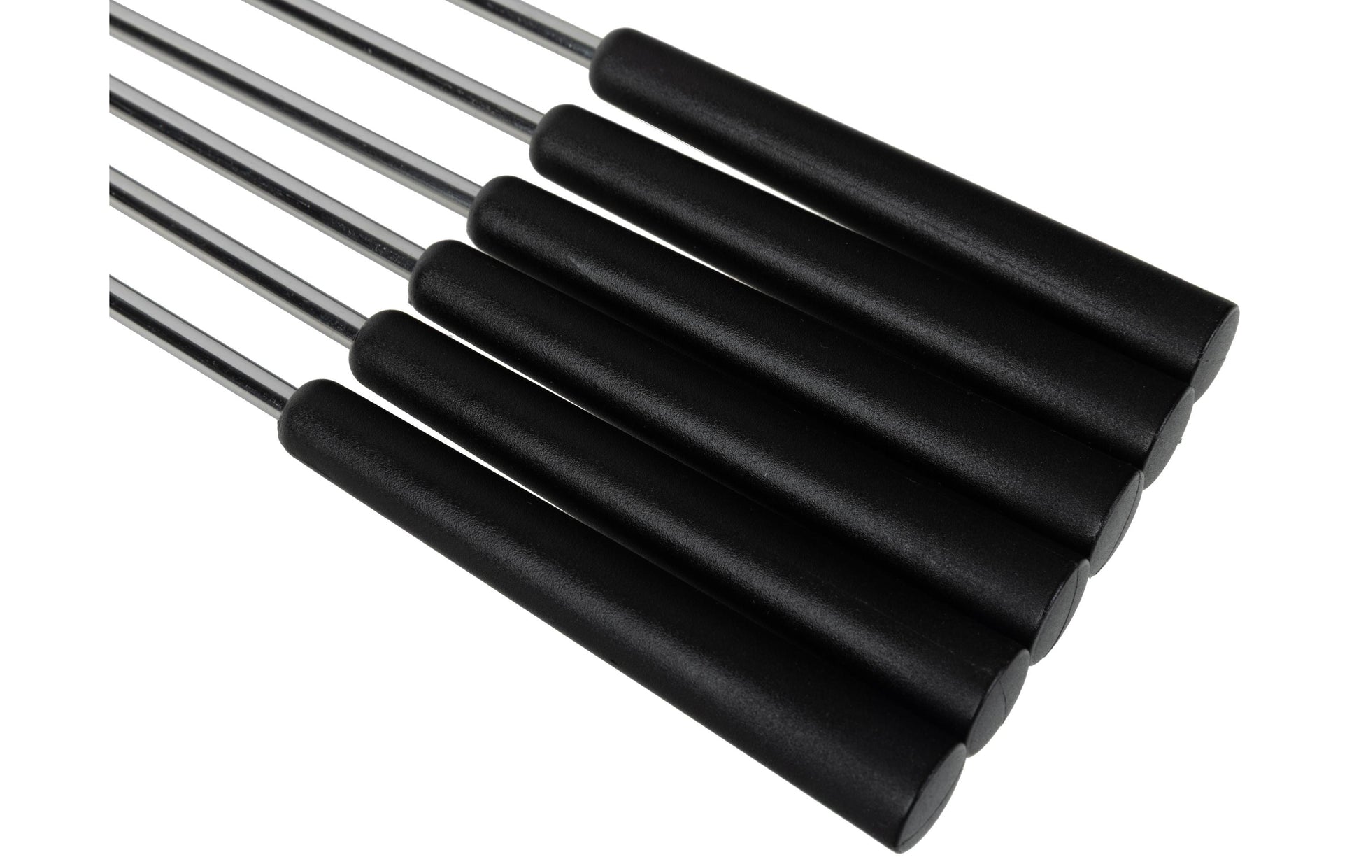 Cocon Fonduegabeln – 6er-Set, 26 cm, Edelstahl, Kunststoffgriff, Schwarz, für Käsefondue