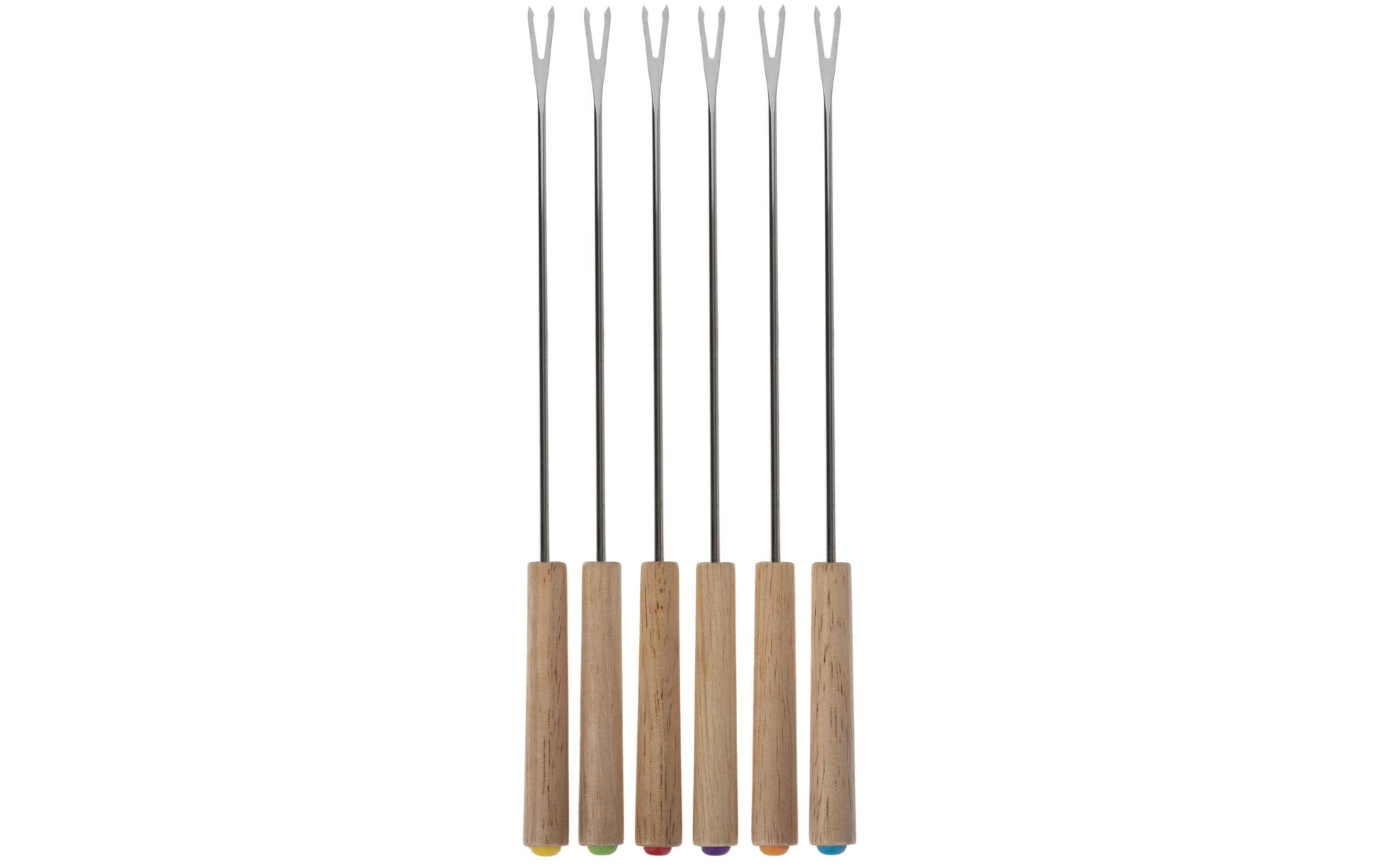 Cocon Fonduegabel 24 cm, Edelstahl/Holz, 6 Stk., Silber