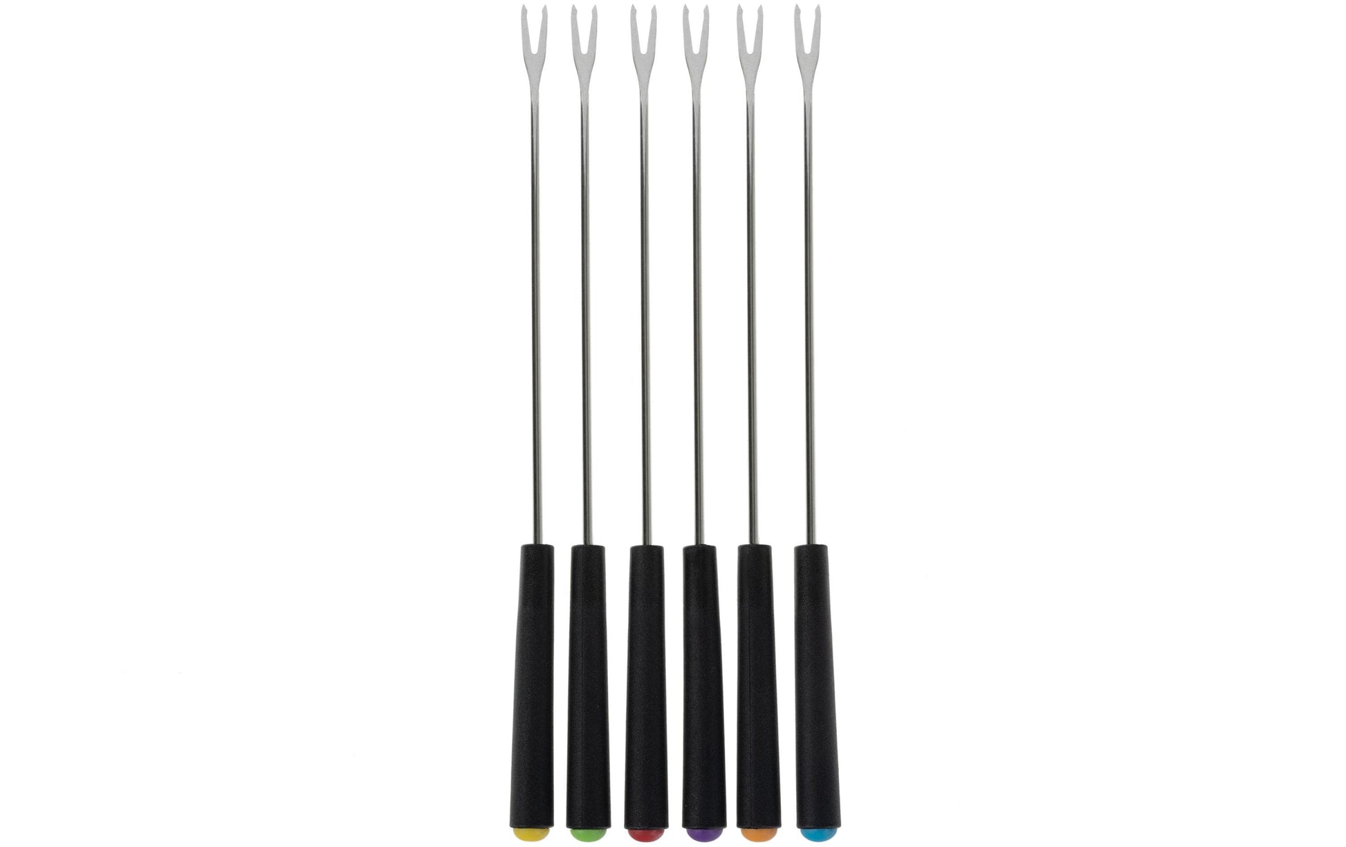 Cocon Fonduegabel 24 cm, 6 Stk., Edelstahl/Kunststoff, Schwarz/Silber