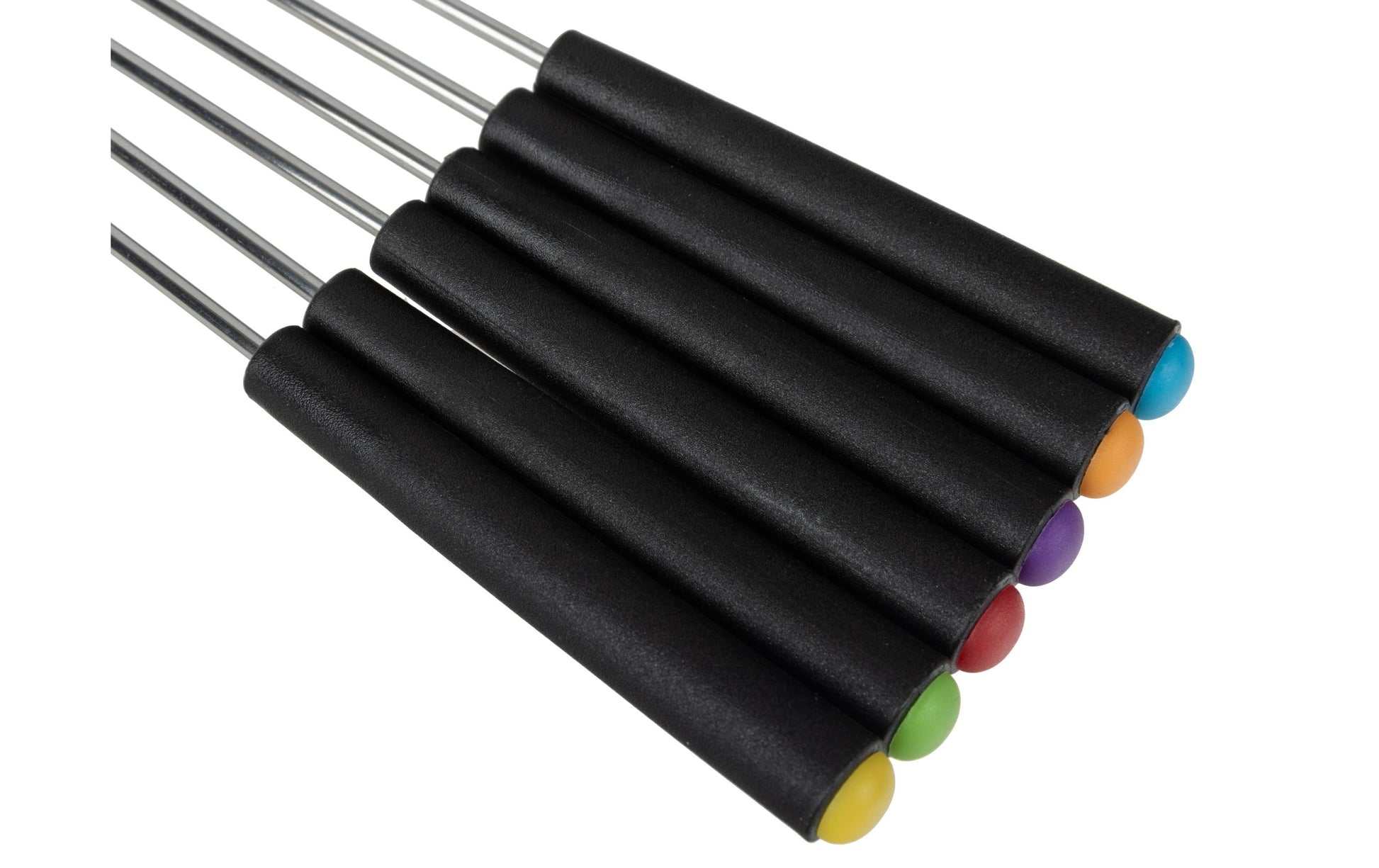 Cocon Fonduegabel 24 cm, 6 Stk., Edelstahl/Kunststoff, Schwarz/Silber