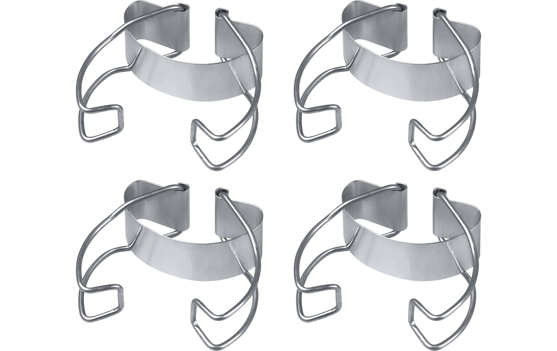 Dr. Oetker Universalbügel Einmachen, 4 Stk., Edelstahl, 6,5 × 4,5 cm, Silber