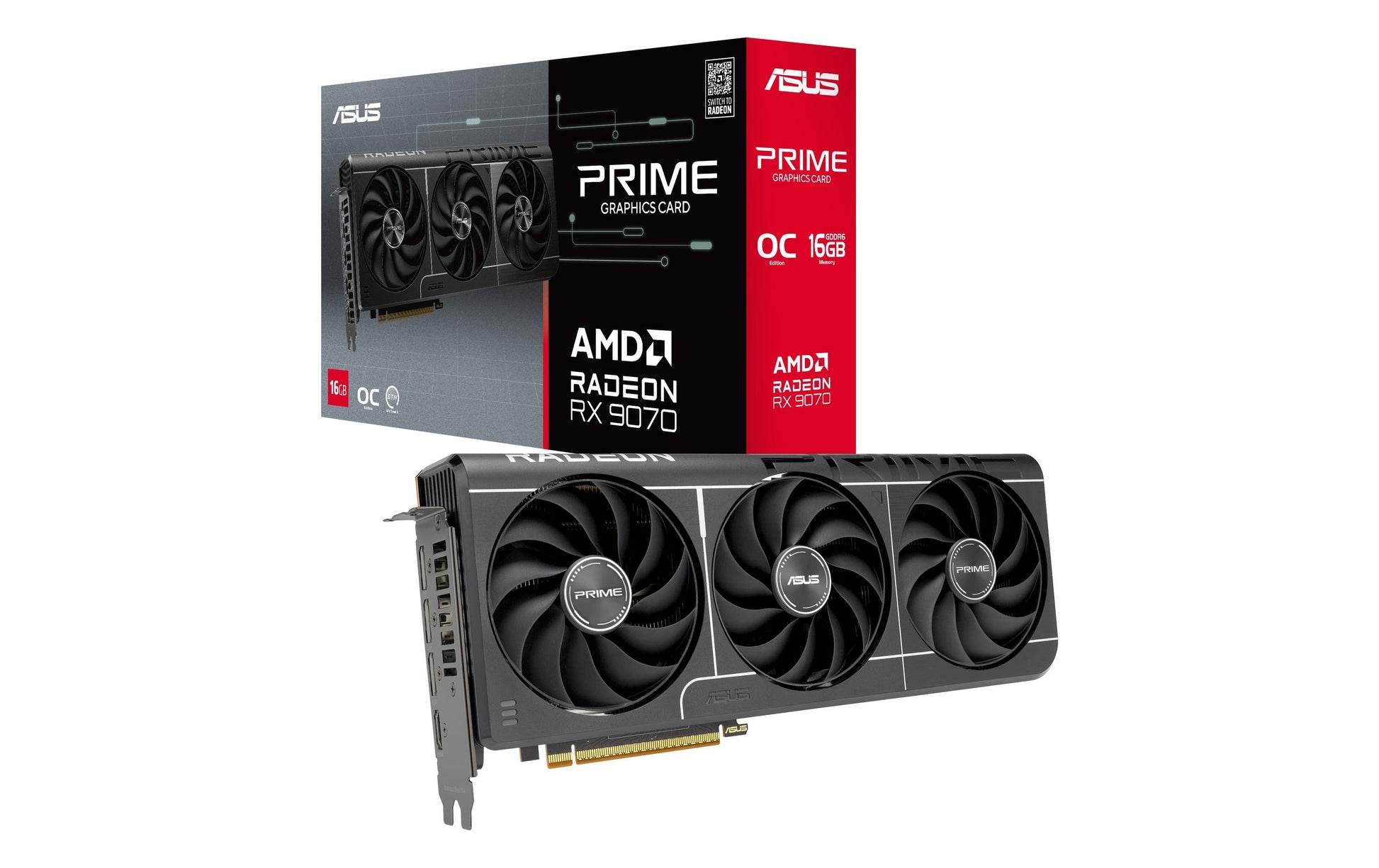 ASUS PRIME-RX9070-O16G-EVO – PCIe Grafikkarte – 3×DP, 1×HDMI, PCIe 5.0, 2×8‑pin