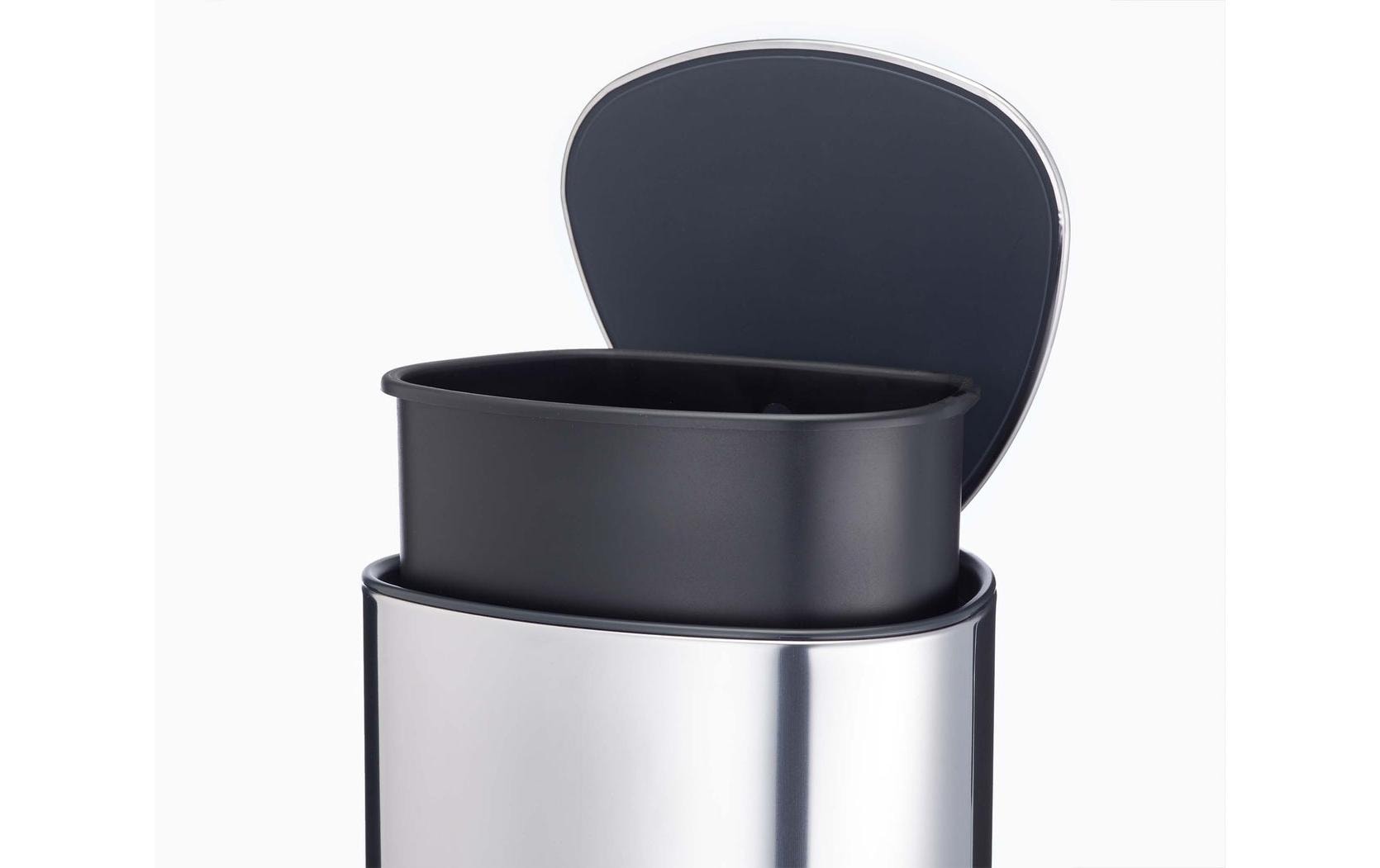 Joseph Joseph Kosmetikeimer EasyStore – 5 l – Edelstahl, rund – Soft-Close, mit Innenkübel