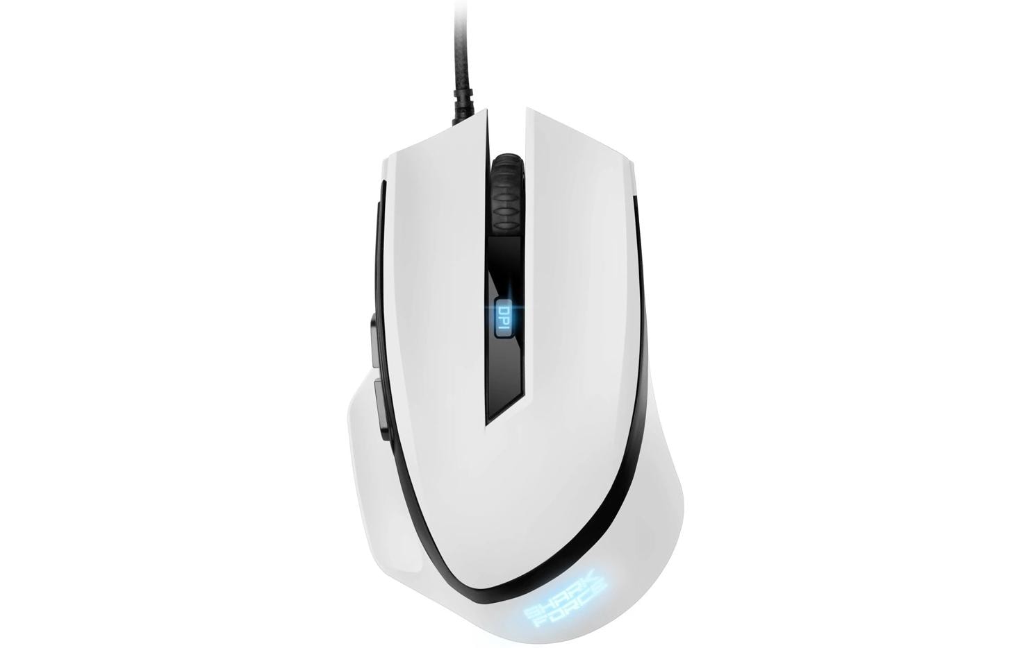 R-Go Tools Sharkoon SHARK Force II – Gaming-Maus – Kabelgebunden (USB-A), 4200 DPI, Rechts, Weiss
