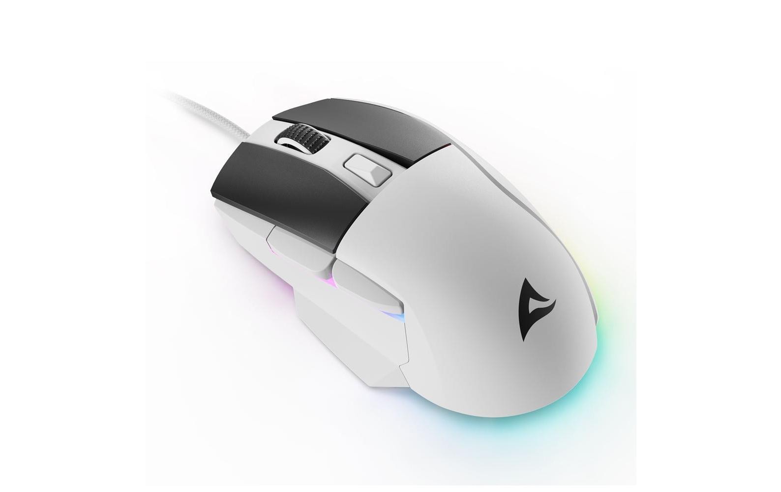 R-Go Tools Sharkoon SKILLER SGM35 – Maus – Kabelgebunden (USB‑A), 6400 DPI, Rechts, Weiss