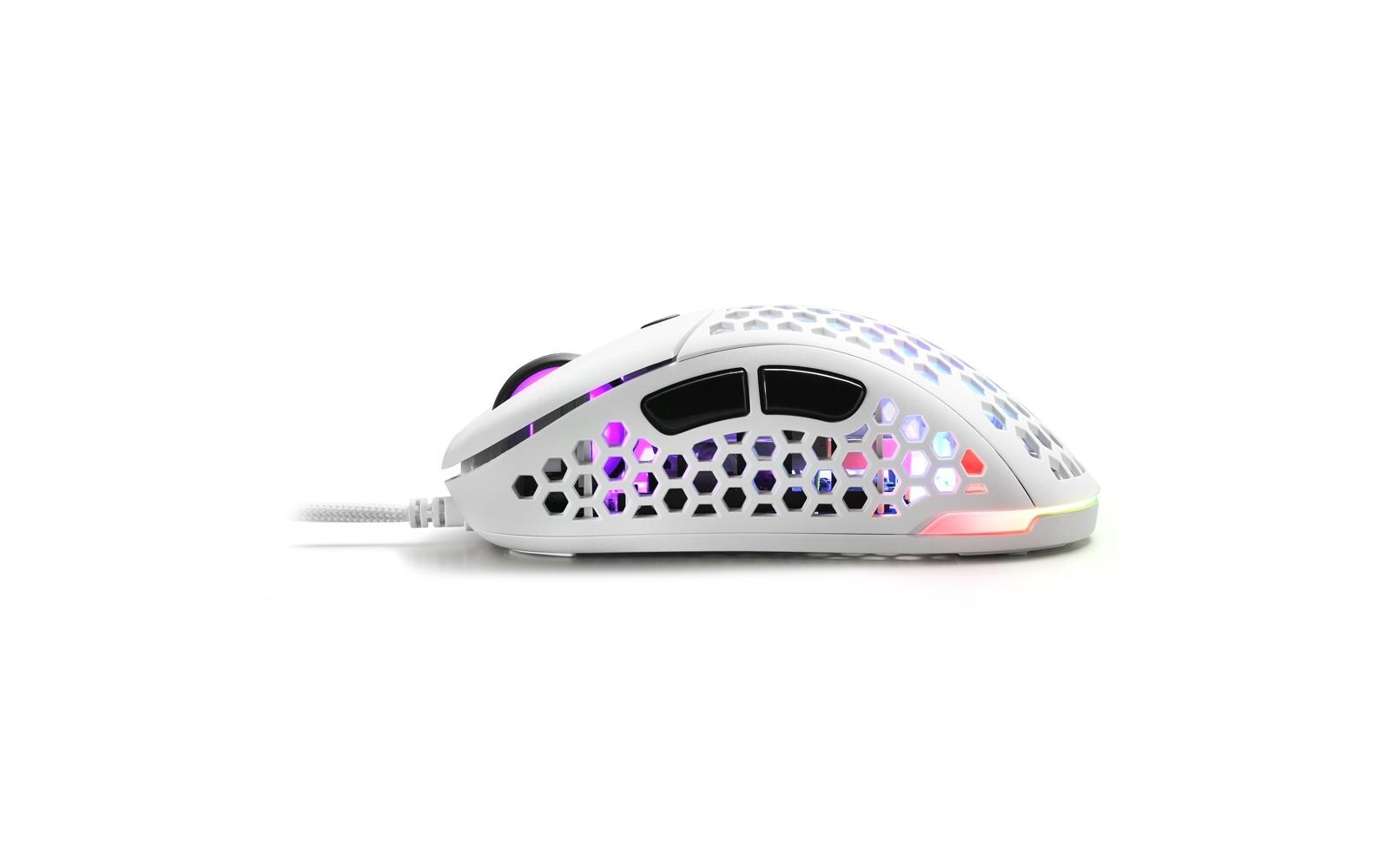 Sharkoon Light 200 – Gaming-Maus – Kabelgebunden (USB‑A), 16000 DPI, Beidhändig, Weiss