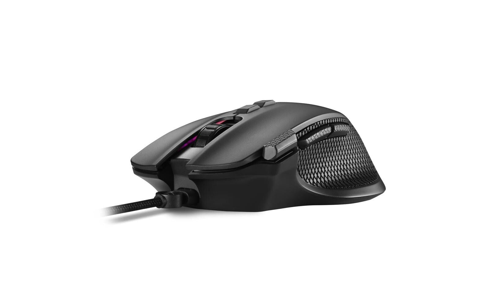R-Go Tools Sharkoon SHARK Force 3 – Gaming-Maus – Kabelgebunden (USB‑A), 12800 DPI, RGB-Beleuchtung, rechts