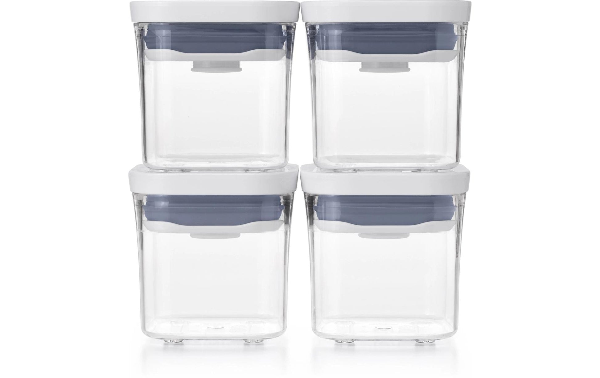 OXO Vorratsdose 190 ml, Ø 7,9 × 7,9 cm, Kunststoff, 4er-Set, transparent