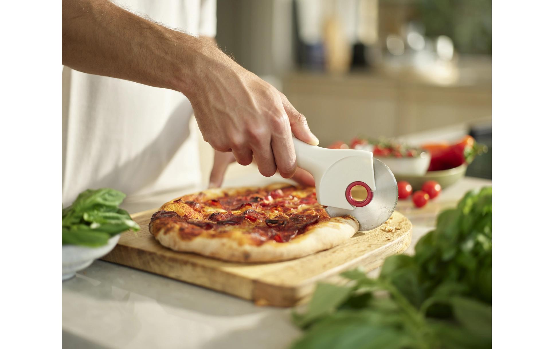 Joseph Joseph – Pizzaschneider 21,6 cm, Edelstahl/Kunststoff, Grau/Rot