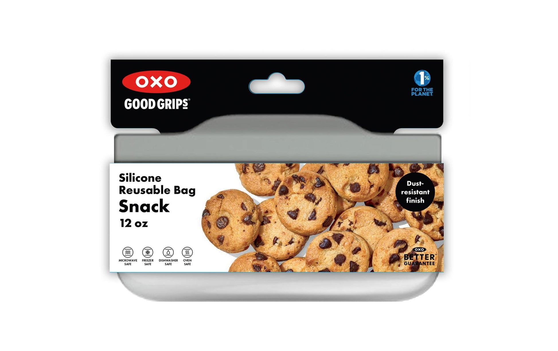 OXO Aufbewahrungstasche 332 ml, 19,1 × 11,9 cm, Silikon, Transparent