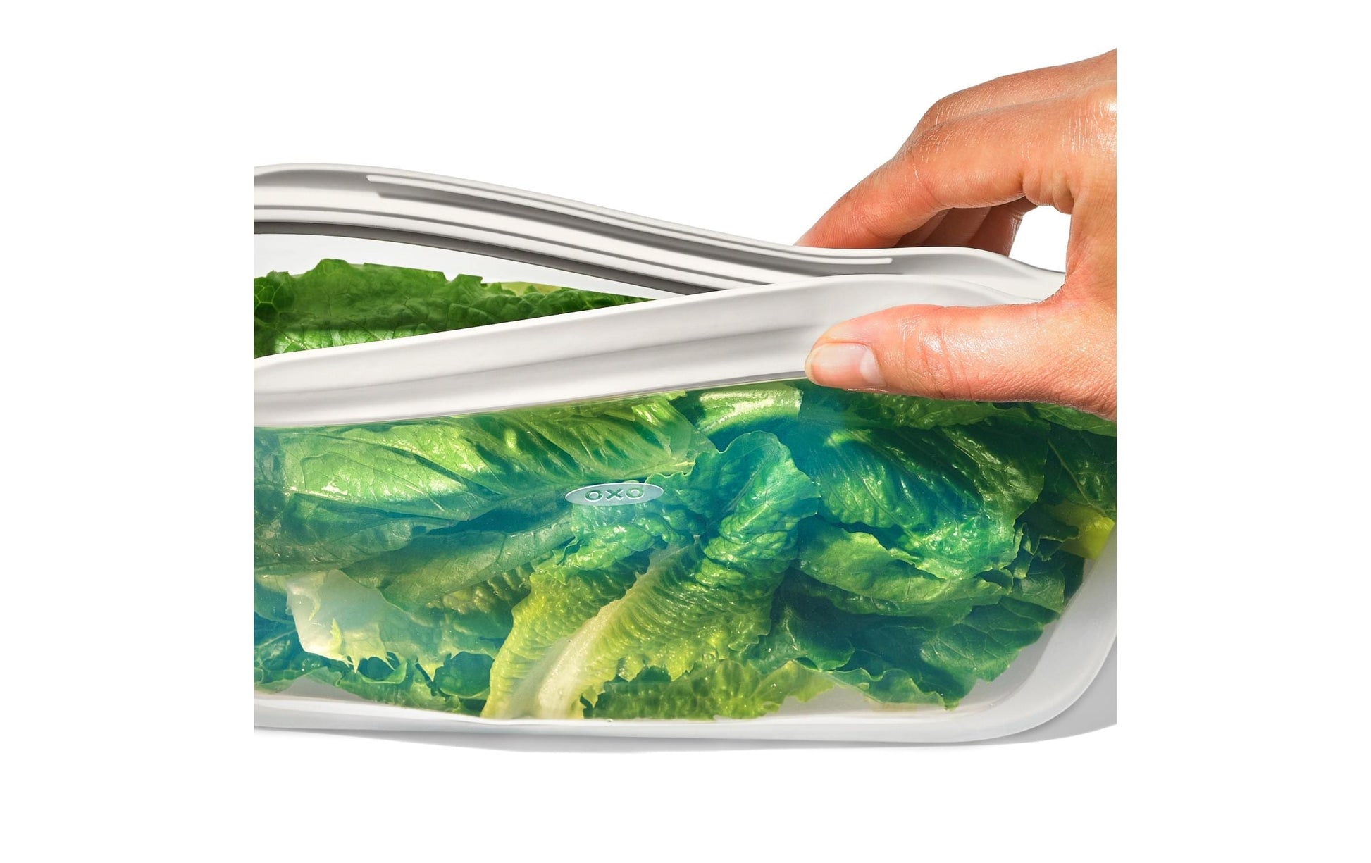 OXO Aufbewahrungstasche 332 ml, 19,1 × 11,9 cm, Silikon, Transparent