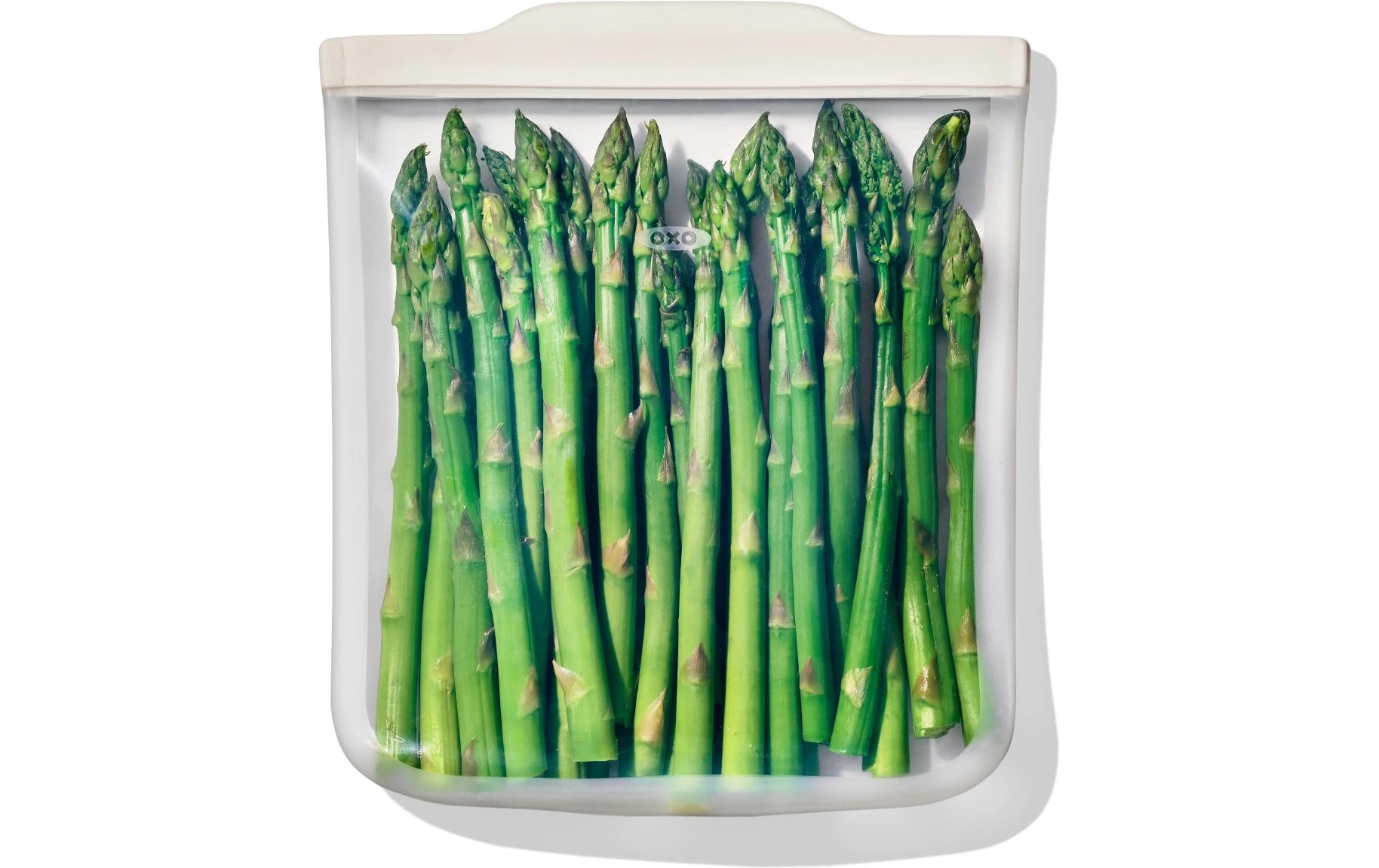 OXO Vorratsdose 1,8 l, 22,3 × 3 × 25,7 cm, Silikon, transparent/weiss
