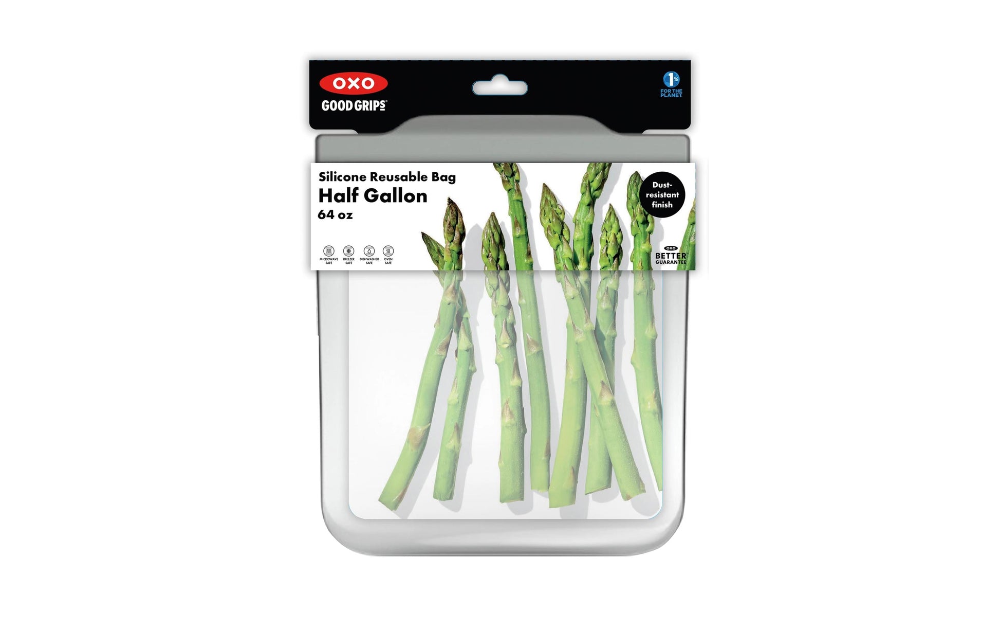 OXO Vorratsdose 1,8 l, 22,3 × 3 × 25,7 cm, Silikon, transparent/weiss