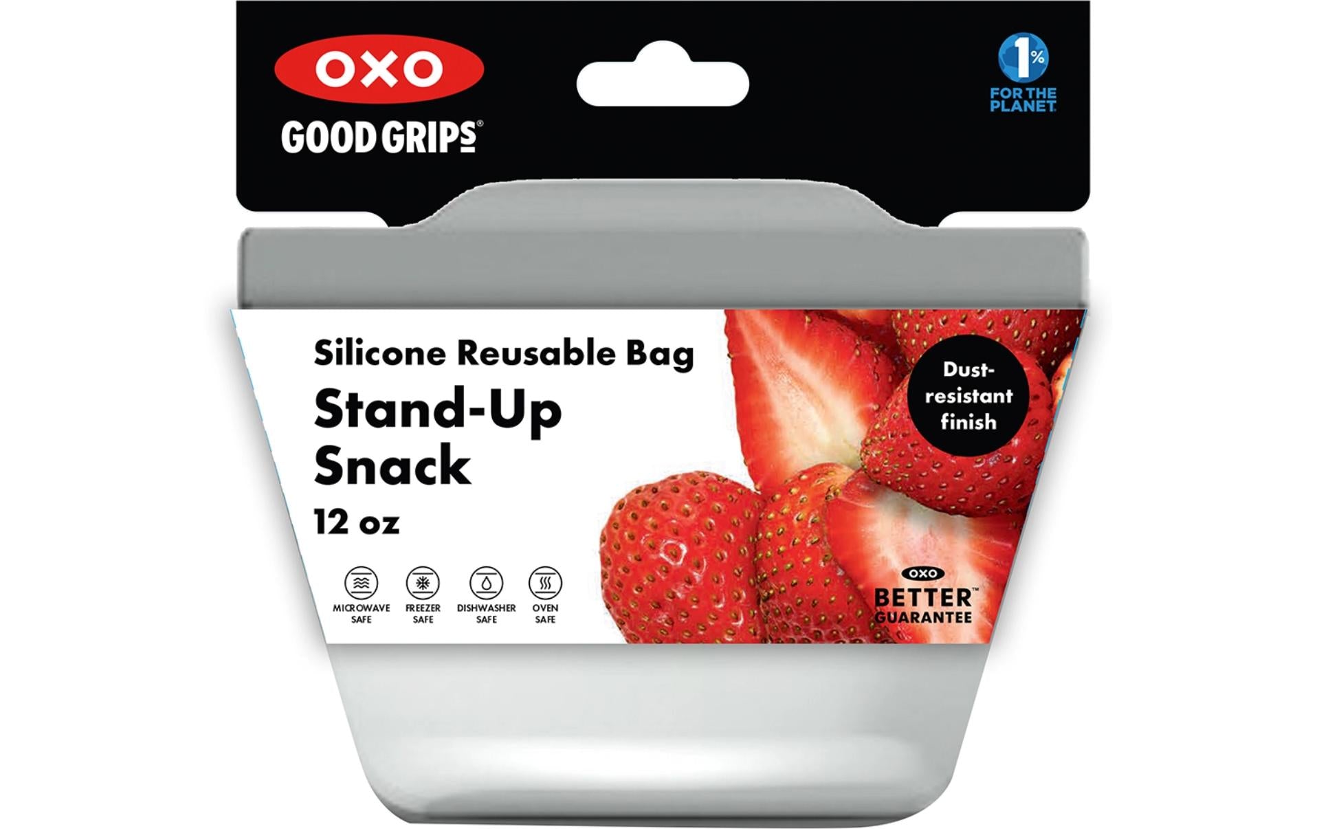 OXO Aufbewahrungstasche 335 ml, 17 × 16 × 8,9 cm, Silikon, Transparent