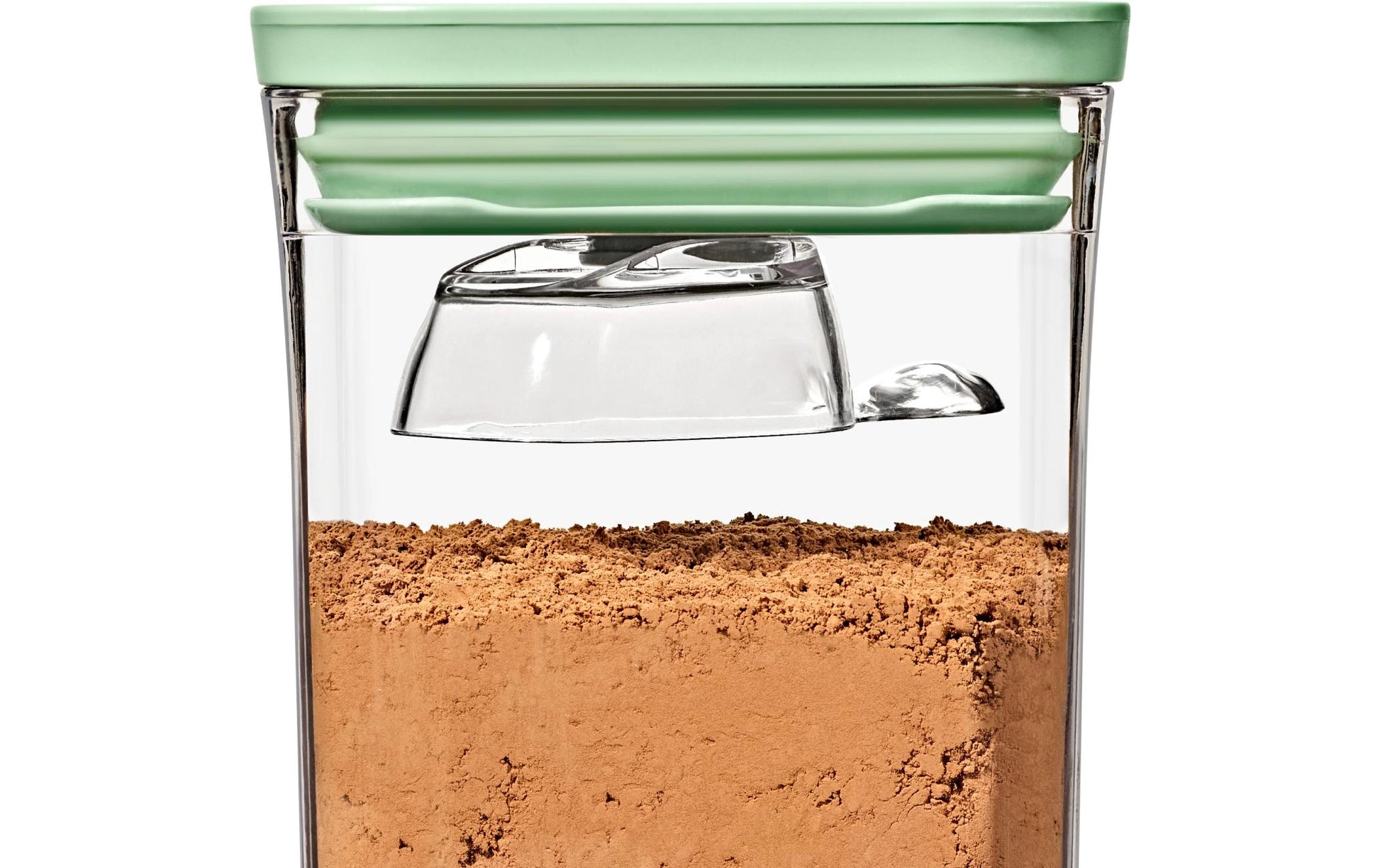 OXO Good Grips – Vorratsdose 1 l, Ø 10,9 × 16 cm, Kunststoff, 3er-Set, transparent/grün