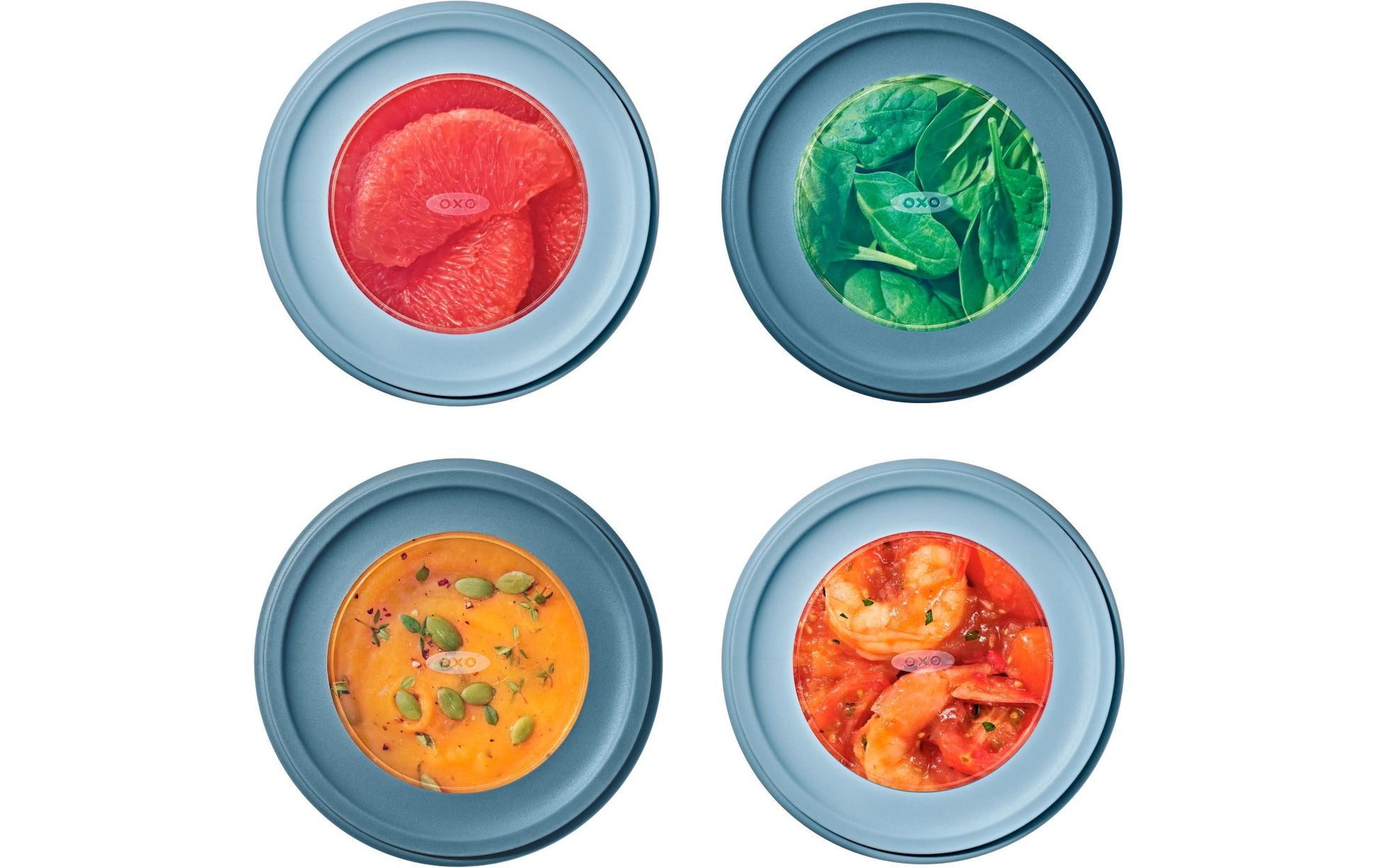 OXO Vorratsdose 355 ml, Ø 11,7 × 5,8 cm, Kunststoff, transparent, 2er-Set