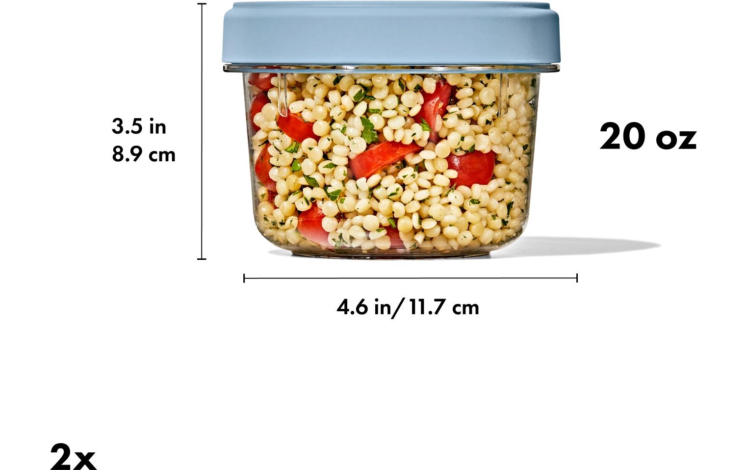 OXO Vorratsdose 550 ml, Ø 11,7 × 8,9 cm, Kunststoff, Transparent