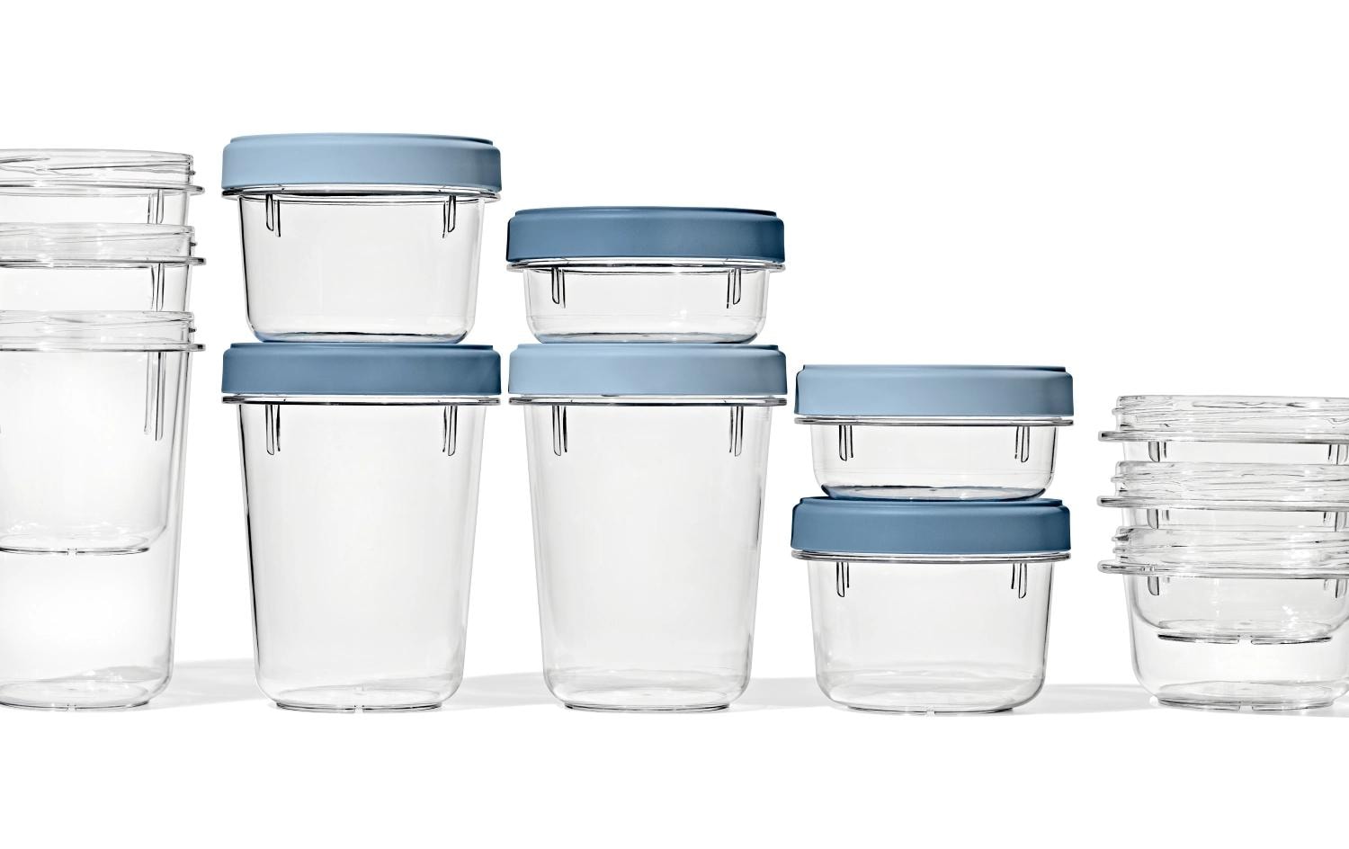 OXO Vorratsdose 355 ml, Ø 11,7 × 5,8 cm, Kunststoff, transparent, 2er-Set