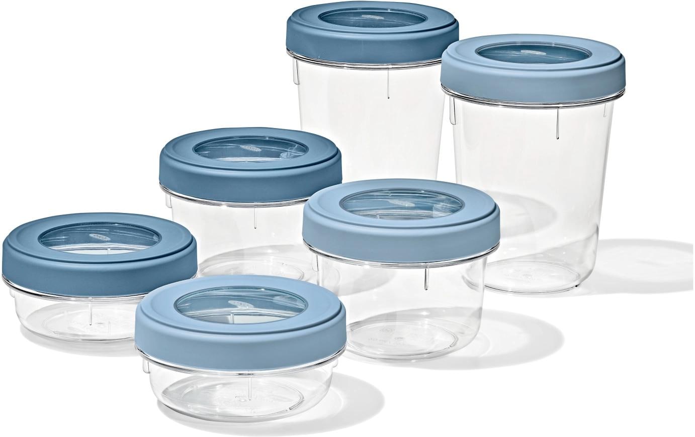 OXO Vorratsdose 355 ml, Ø 11,7 × 5,8 cm, Kunststoff, transparent, 2er-Set