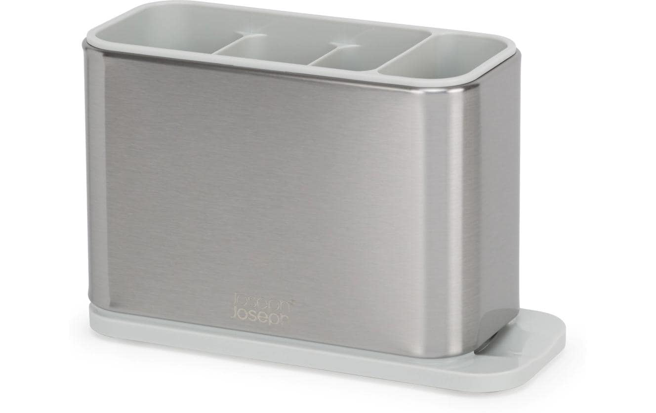 Joseph Joseph – Abtropfgestell 38 × 33 × 17 cm, Edelstahl/Kunststoff, mit Besteckhalter, Silber