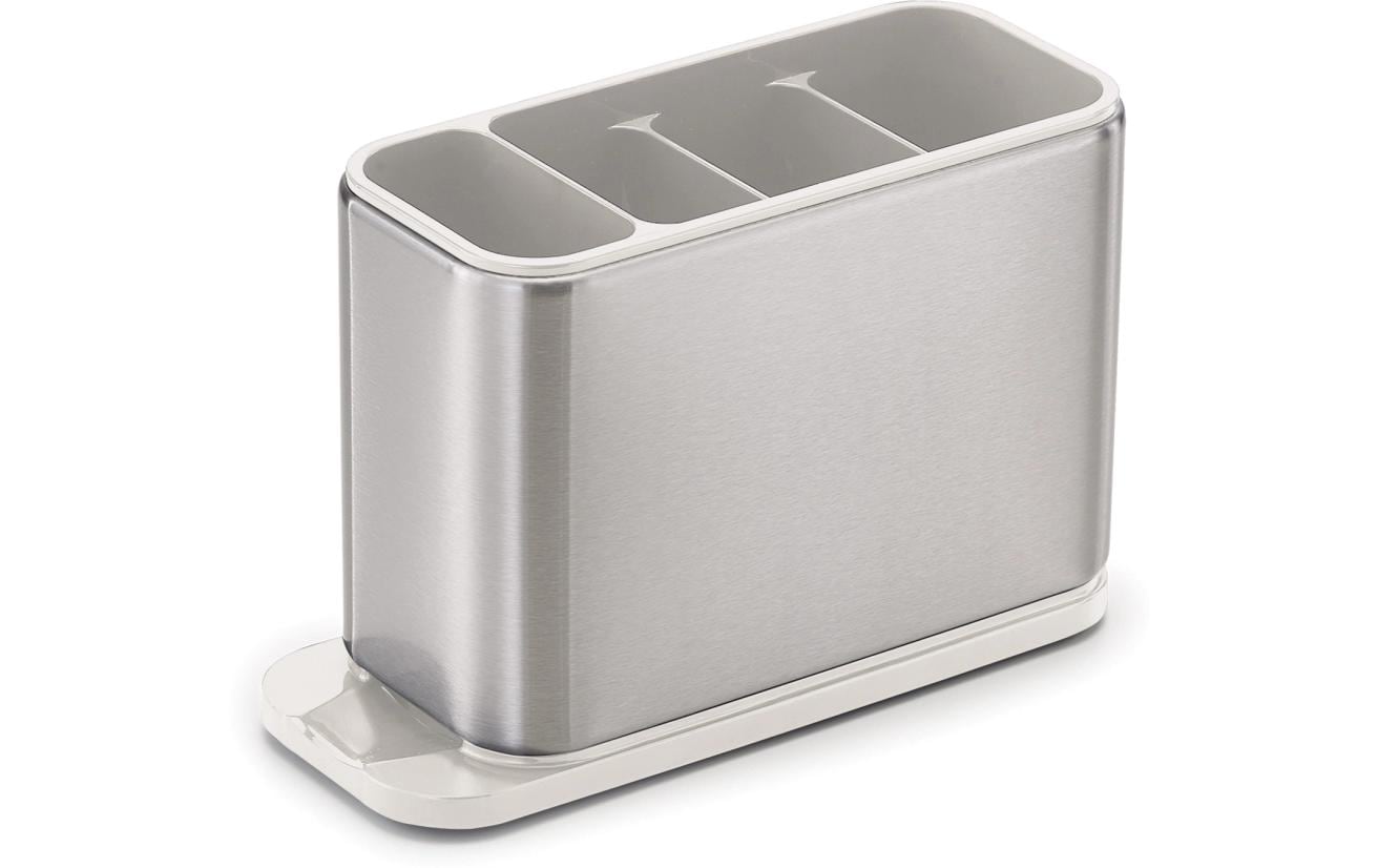 Joseph Joseph – Abtropfgestell 38 × 33 × 17 cm, Edelstahl/Kunststoff, mit Besteckhalter, Silber