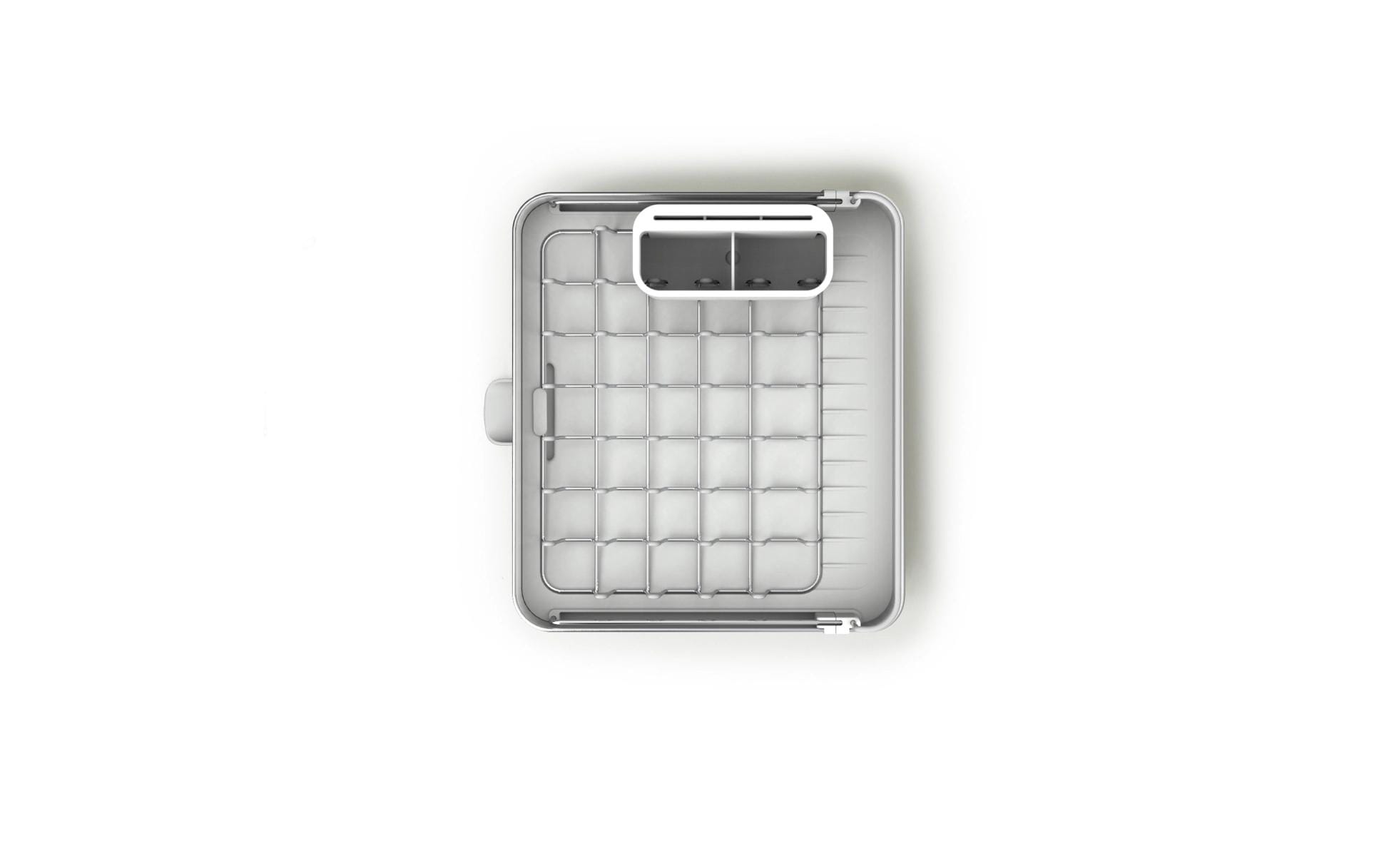 Joseph Joseph Extend – Abtropfgestell, 36,4 × 36,4 × 16,1 cm, Edelstahl, Silber