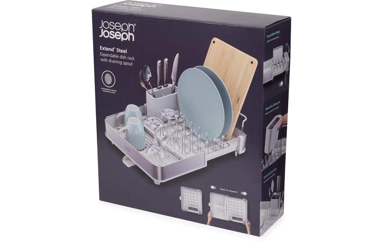 Joseph Joseph Extend – Abtropfgestell, 36,4 × 36,4 × 16,1 cm, Edelstahl, Silber