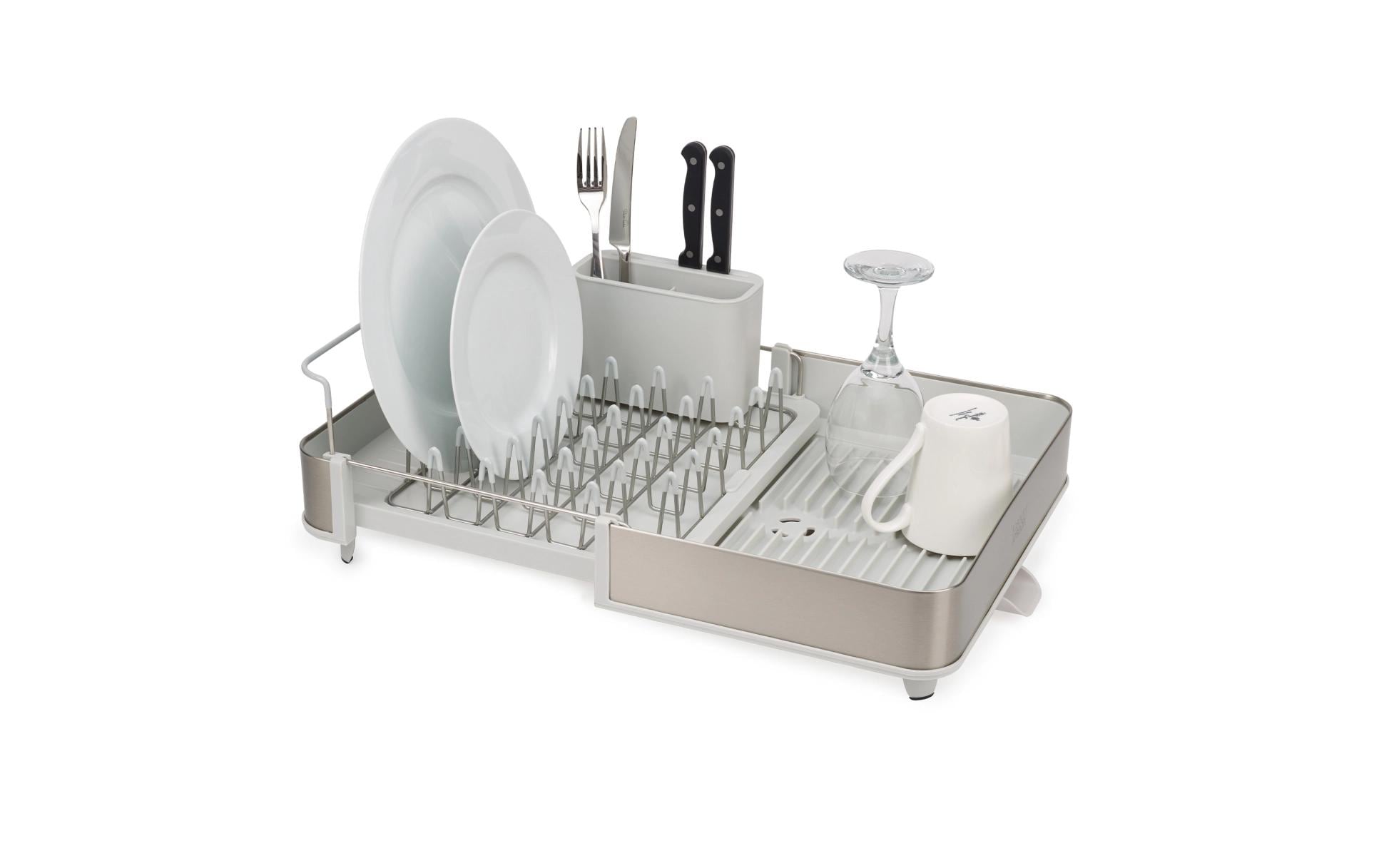 Joseph Joseph Extend – Abtropfgestell, 36,4 × 36,4 × 16,1 cm, Edelstahl, Silber