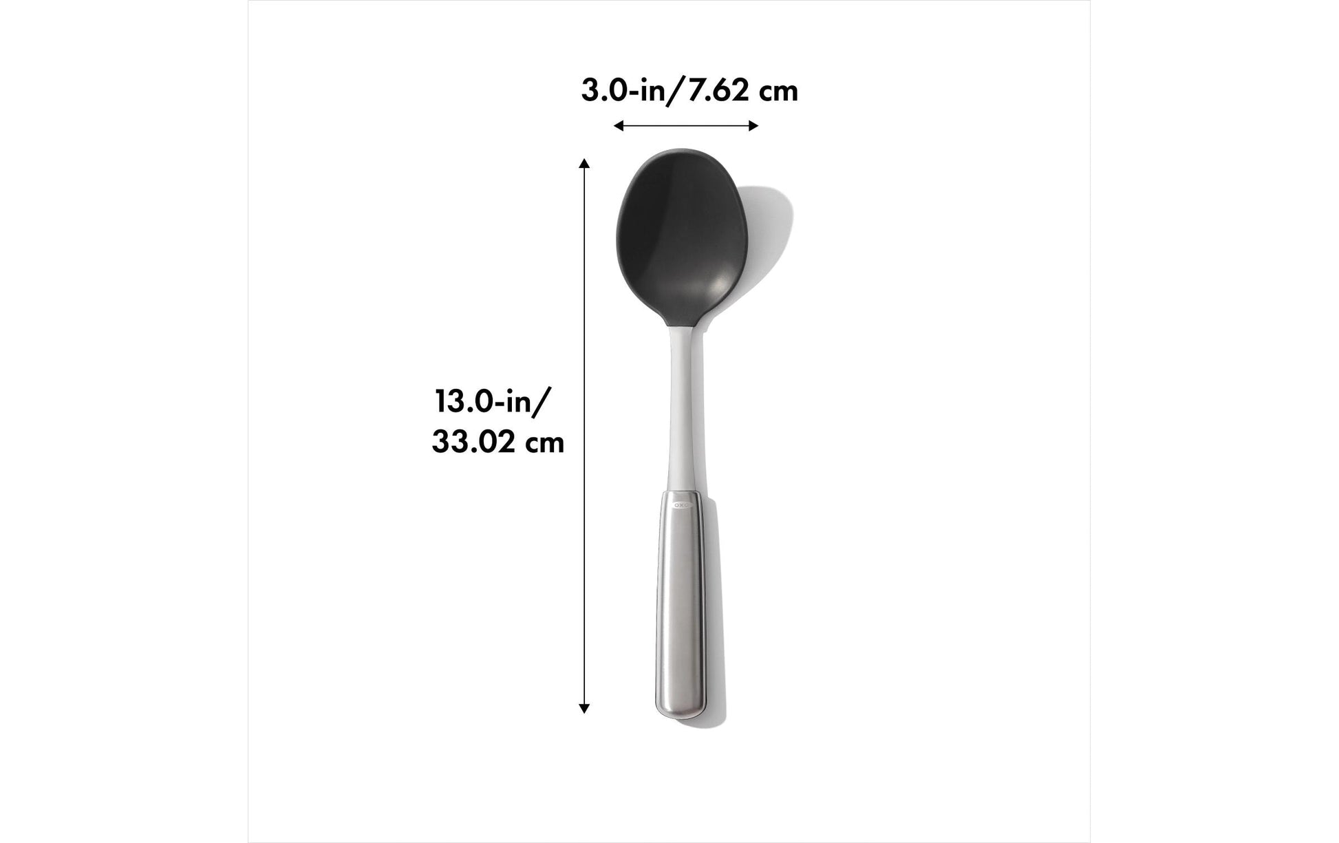 OXO Schöpflöffel, 7,2 × 6,2 × 37,3 cm, Edelstahl, schwarz/silber