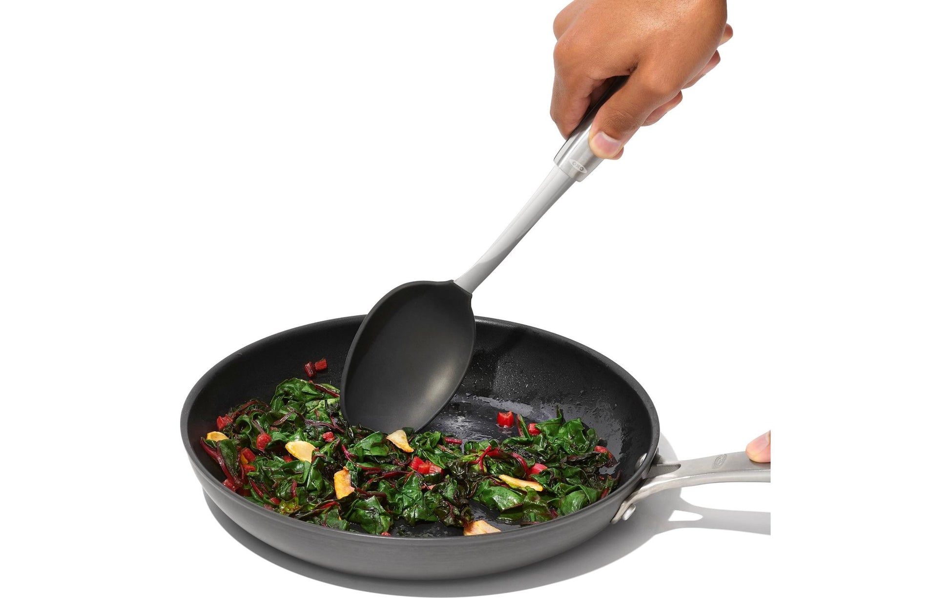 OXO Schöpflöffel, 7,2 × 6,2 × 37,3 cm, Edelstahl, schwarz/silber