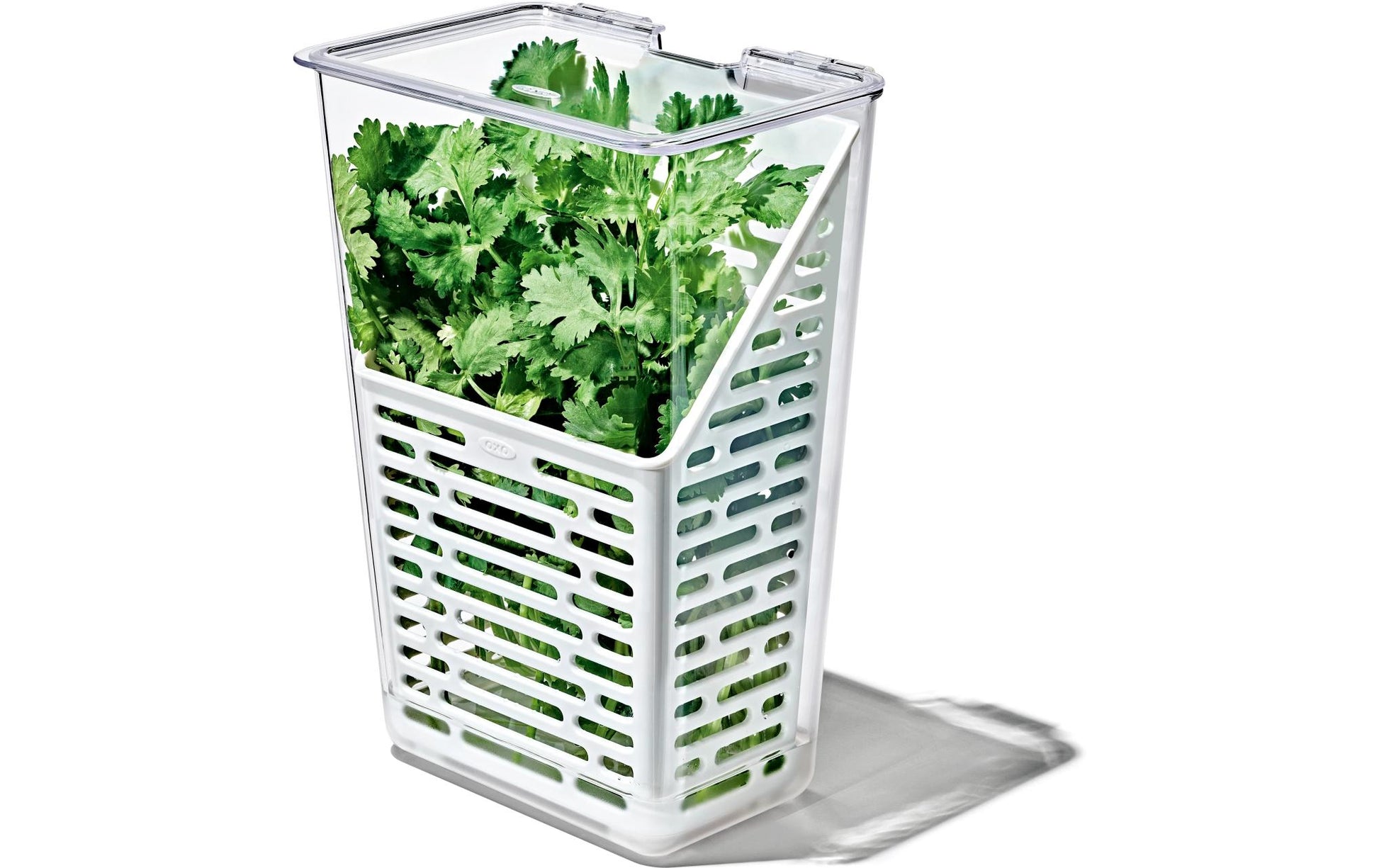 OXO Vorratsdose 4 l, 11,4 × 15,2 × 28,7 cm, Kunststoff, transparent/weiss