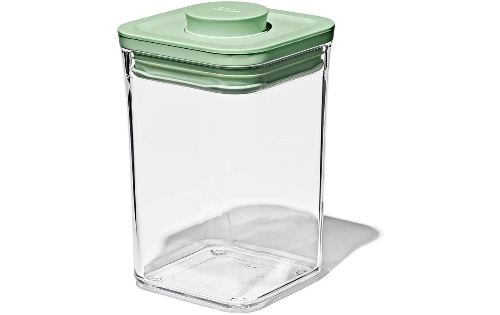 OXO Good Grips – Vorratsdose 1 l, Ø 10,9 × 16 cm, Kunststoff, 3er-Set, transparent/grün