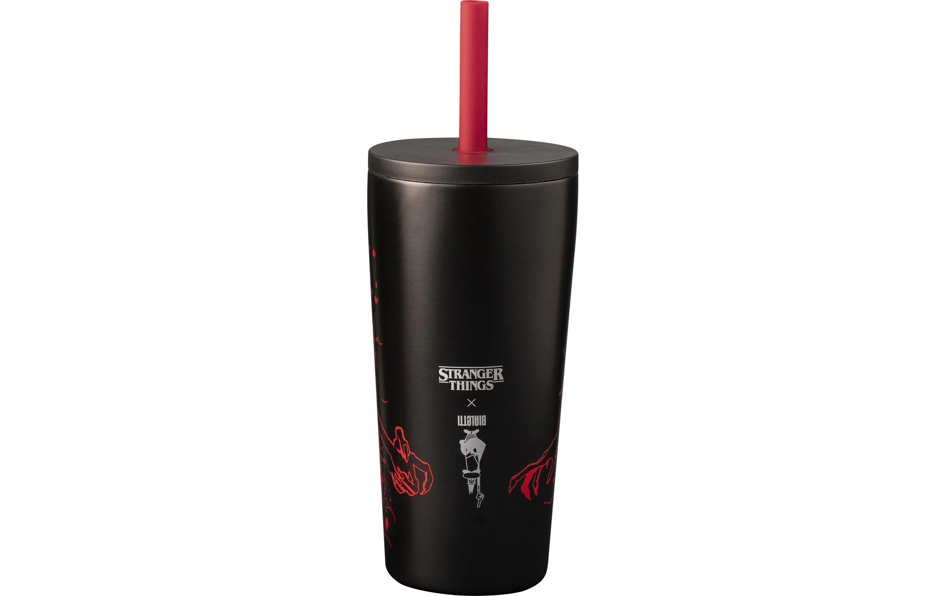 Bialetti Stranger Things Isolierflasche 600 ml – Doppelwandig, Edelstahl, Rot