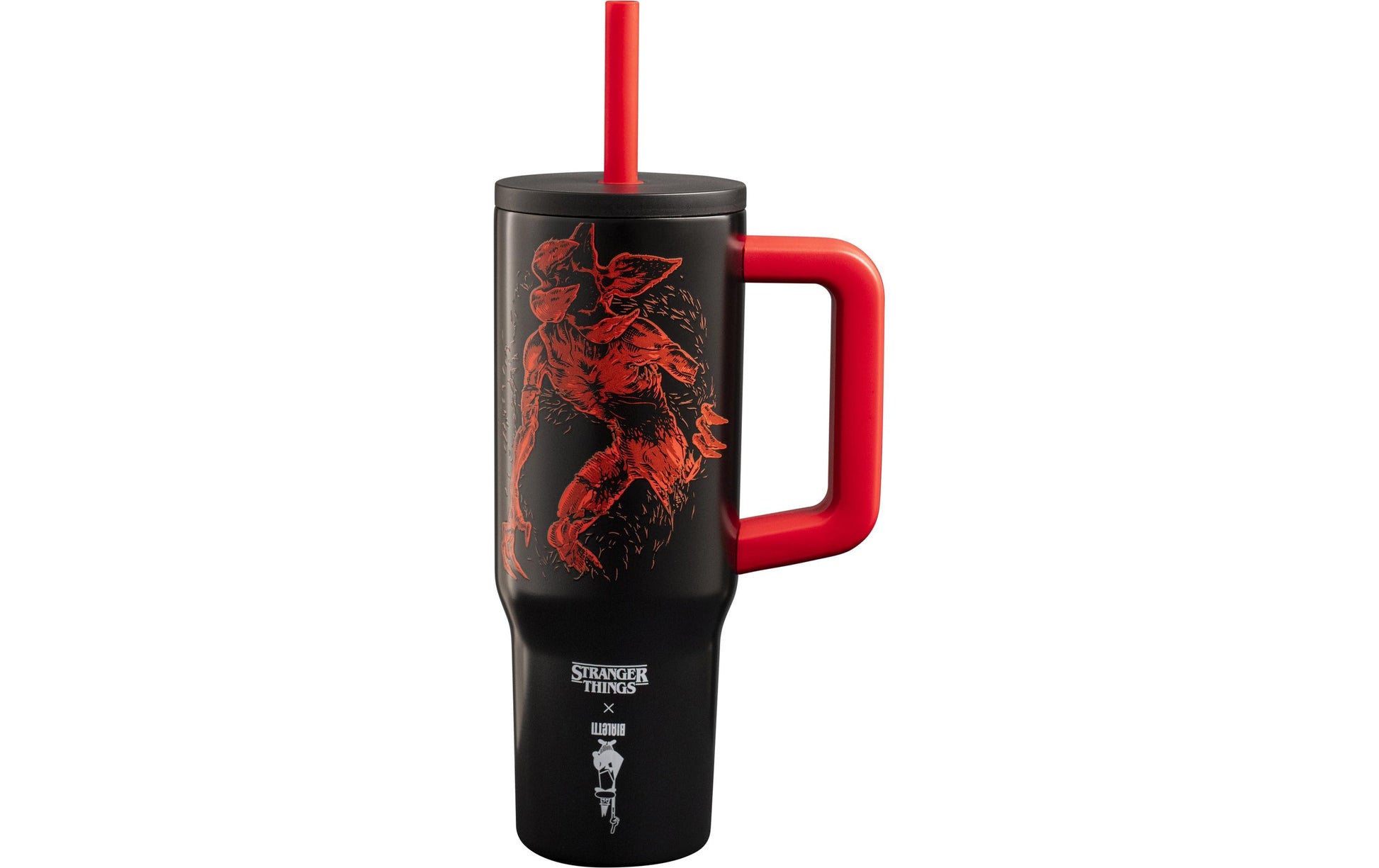 Bialetti Thermobecher 900 ml – Doppelwandig, Edelstahl, Schwarz/Rot