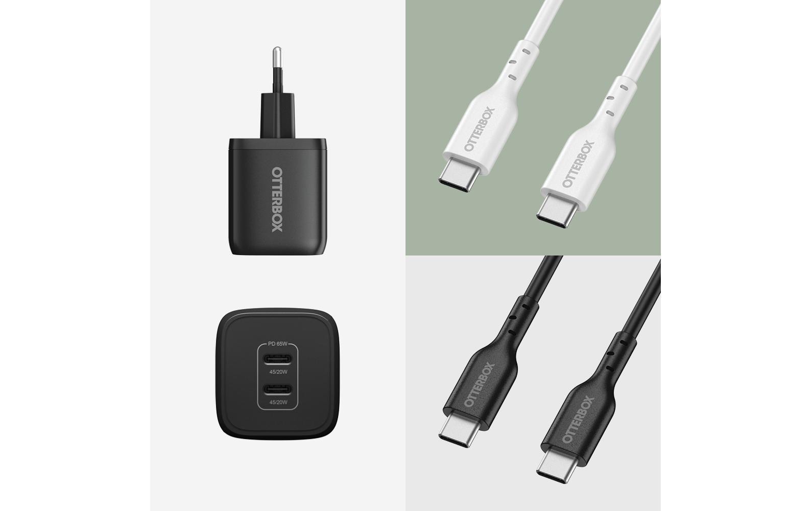 OtterBox Netzteil (EU) – 65 W, 2× USB-C, GaN