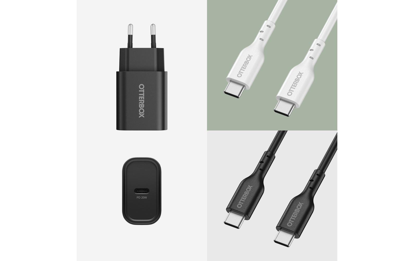 OtterBox Standard USB-Ladegerät 20 W – USB-C×1 – PD – EU-Stecker (Typ C) – Schwarz